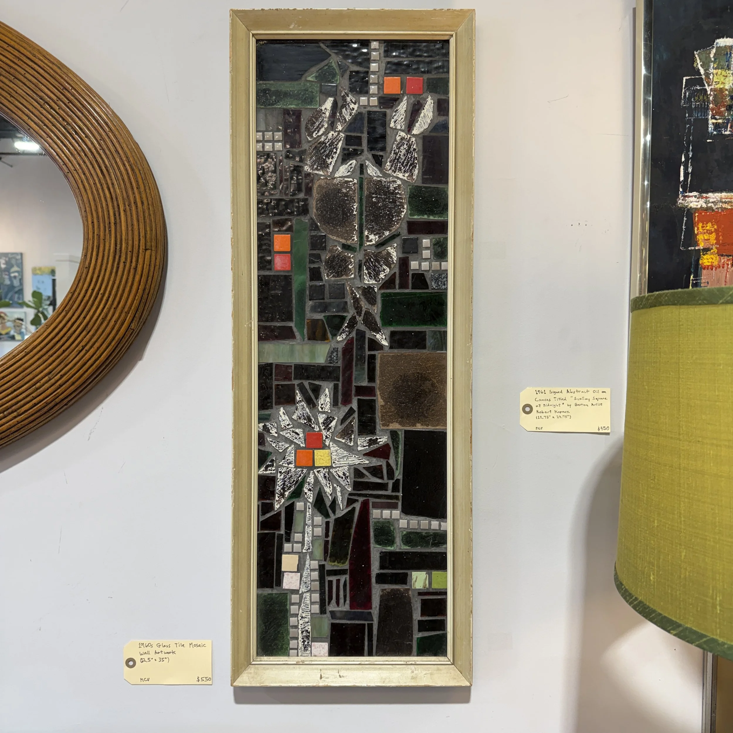 1960s Glass Tile Mosaic Wall Art