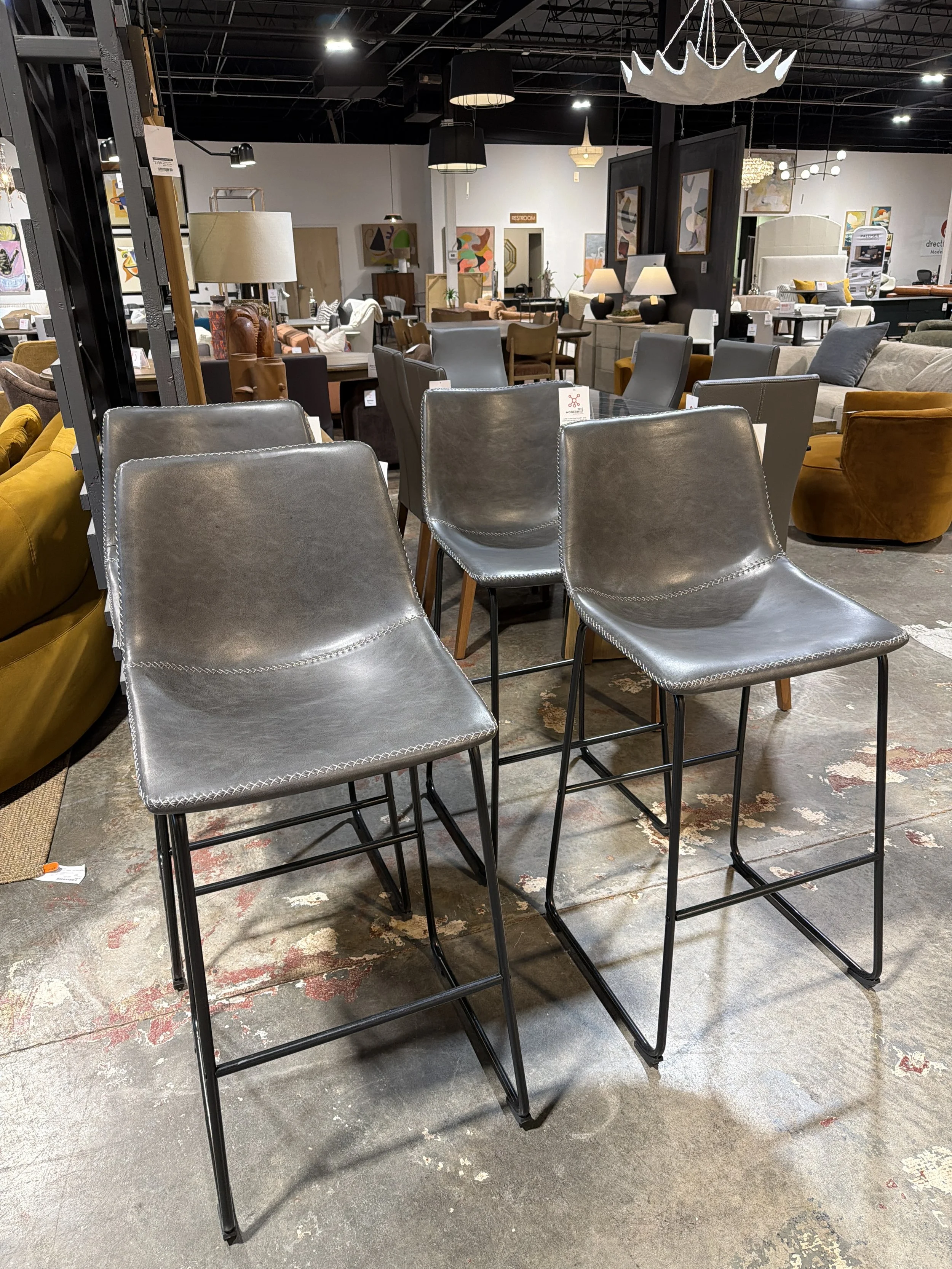 Theo Barstool - Weathered Gray