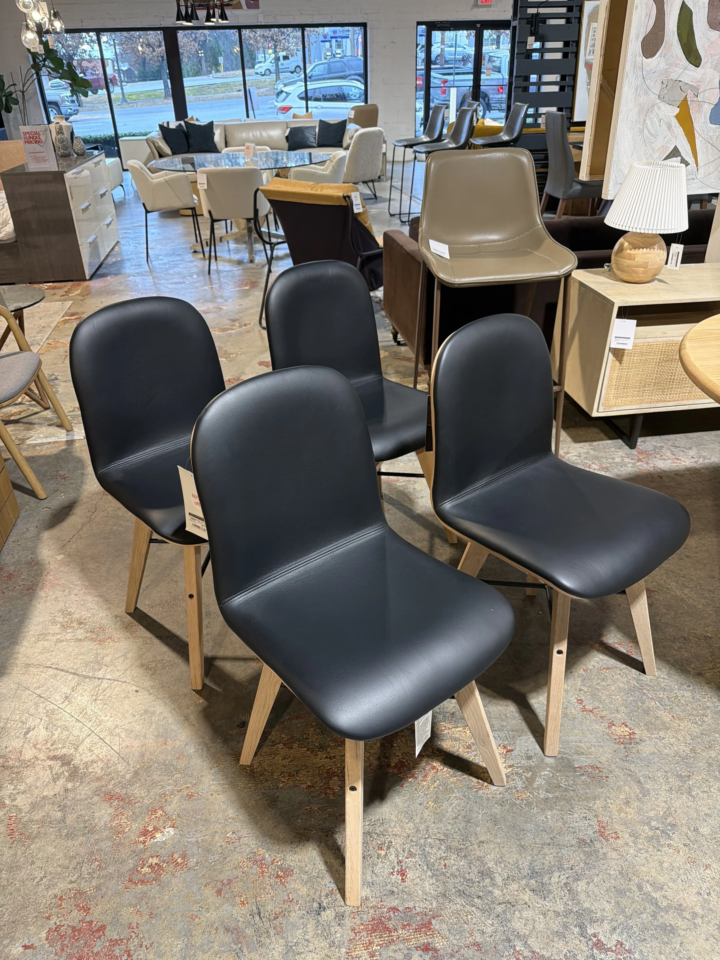 Napoli Dining Chair - Black Leather
