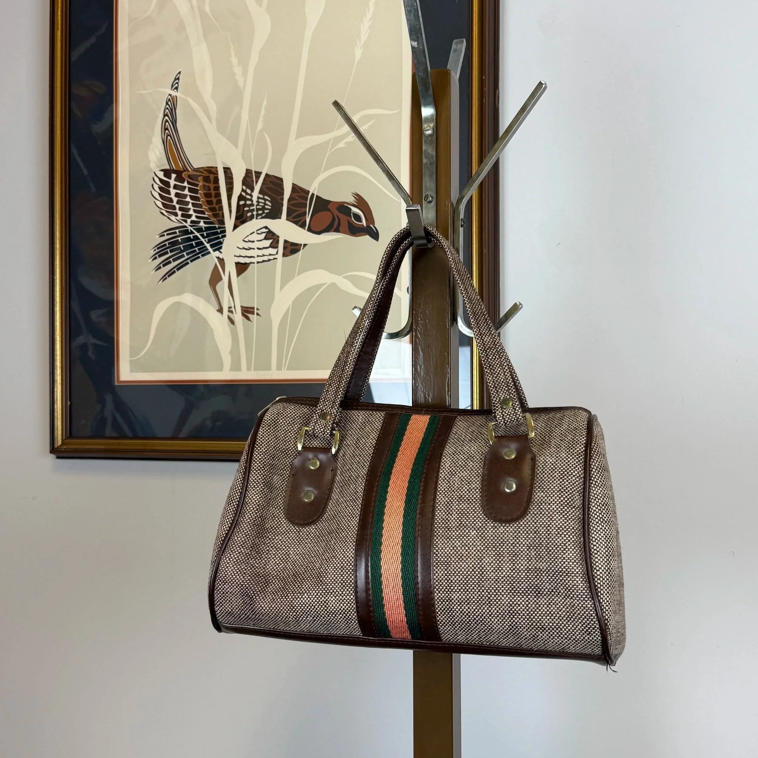 80s Vintage Gucci Style Satchel Bag