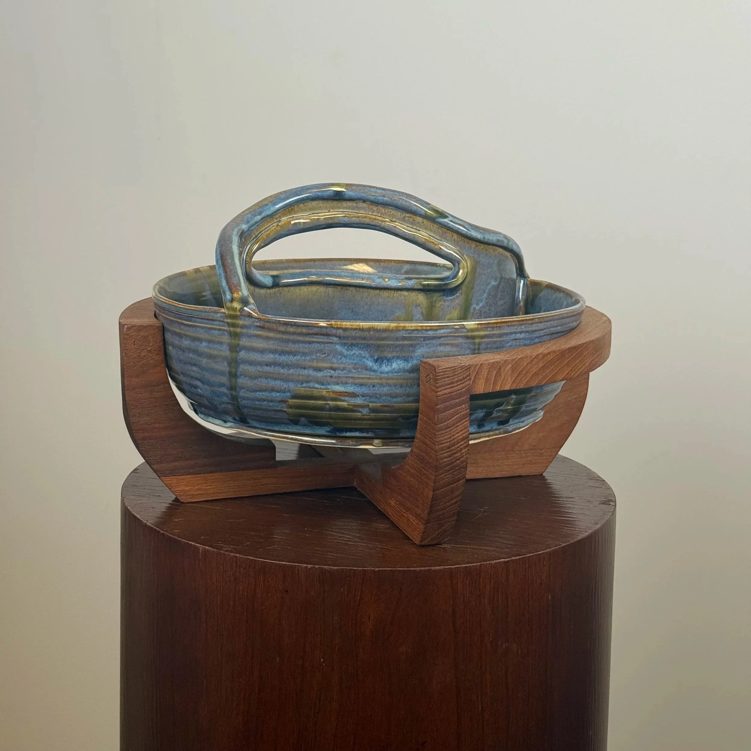 Vintage Handcrafted Ceramic Caddy
