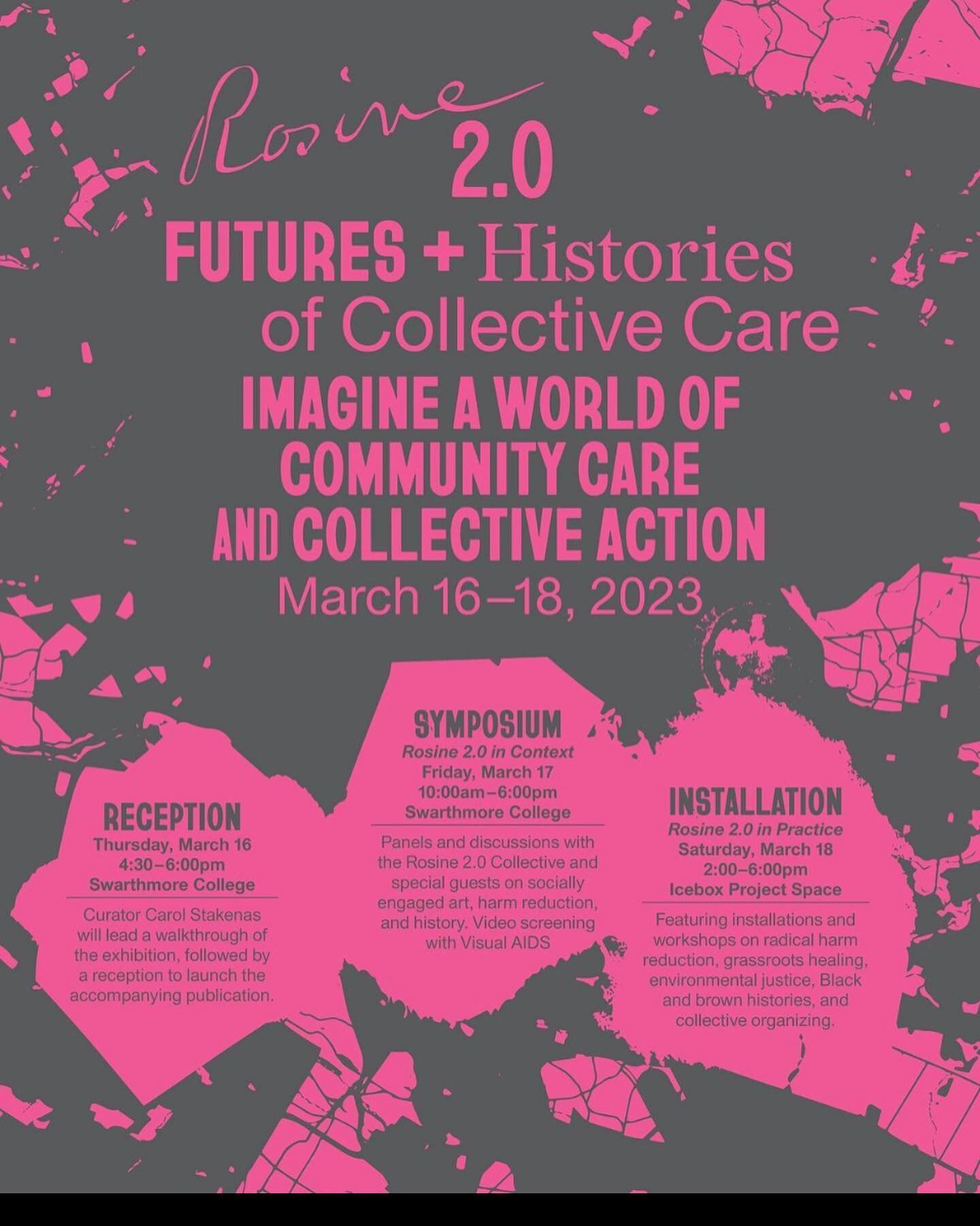 Another incredible Rosine 2.0 event in our collective future&hellip;.🔮

Featuring installations and workshops on radical harm reduction, grassroots healing, environmental justice, Black and Brown histories, and collective organizing.

Work by ACLU-P