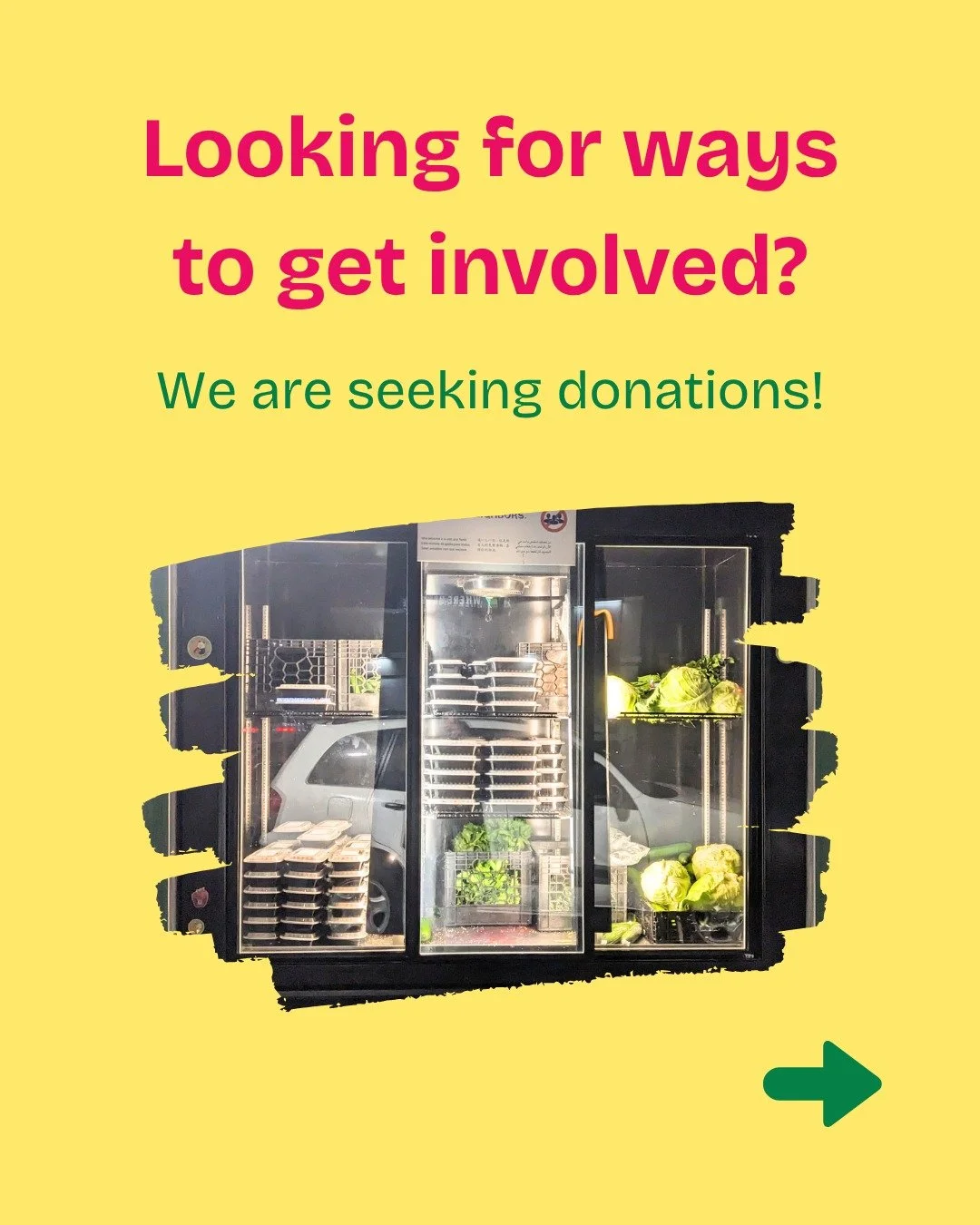 Looking for ways to get involved?
We are seeking donations!

Hello fridge family!
We are in the midst of construction at our new warehouse space and are looking for donations of materials, equipment, and financial support. The help of our community g