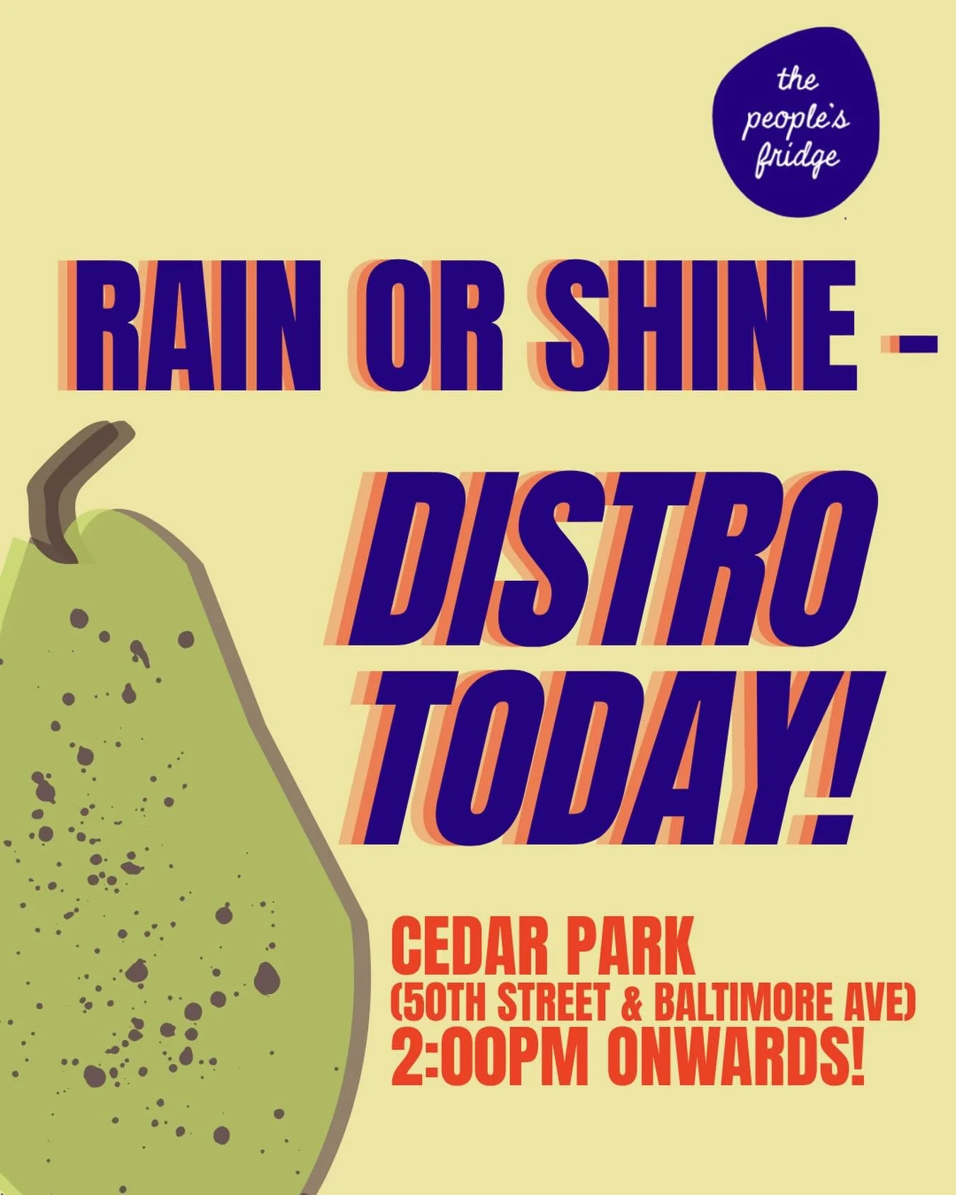 TODAY! Come grab some groceries 🍐 We&rsquo;ve got so much food this week: fresh produce, dairy, proteins, snacks, and pantry staples. Set yourself up for the week ahead and come stock up. See you at 2!