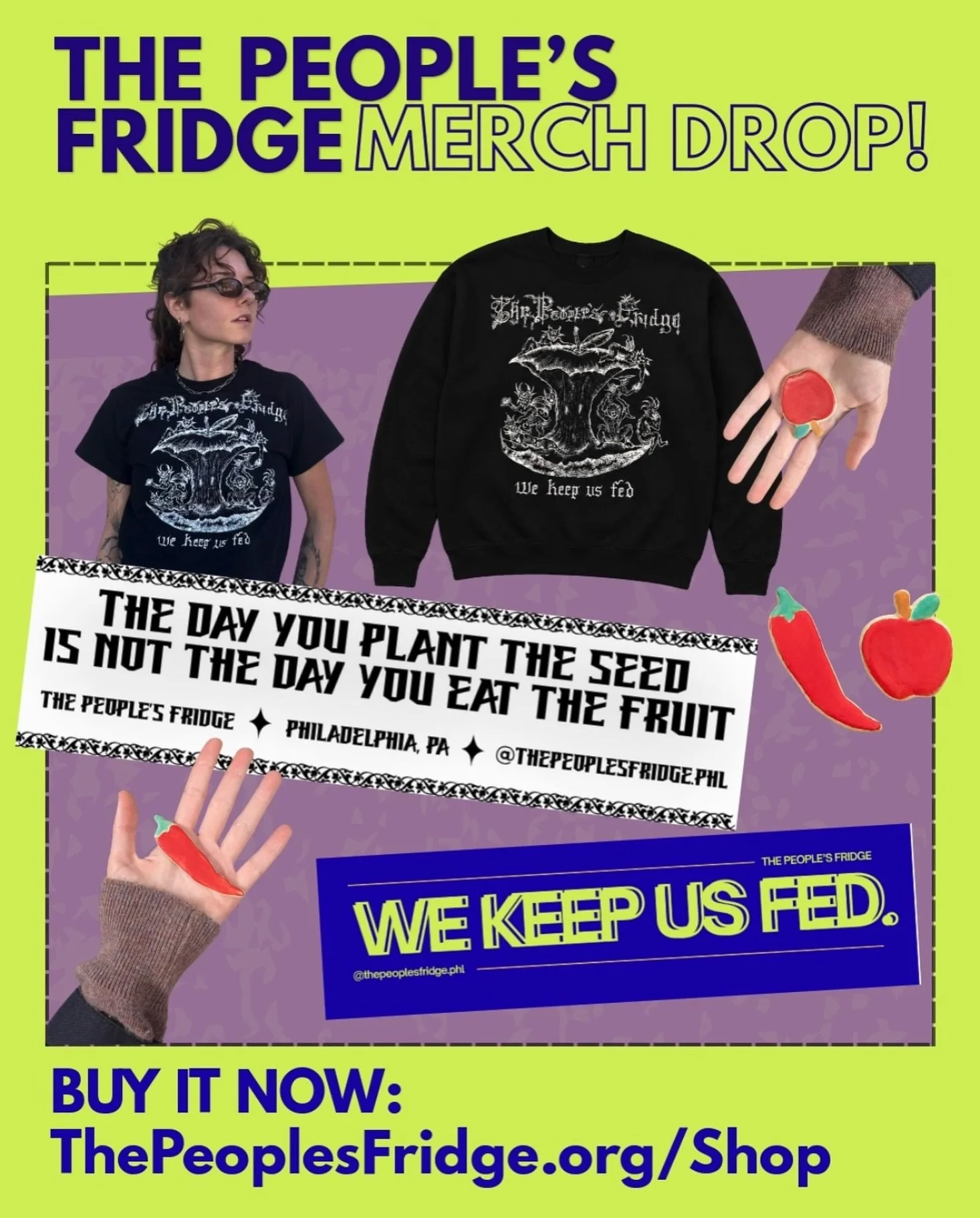 🫶 MERCH IS FINALLY HERE!!!!! 🫶

Thank you for your merch orders, Philly!! And if you haven&rsquo;t heard yet&hellip; we&rsquo;re so excited to finally share that The People&rsquo;s Fridge merch is now available online at our website. 

You can find