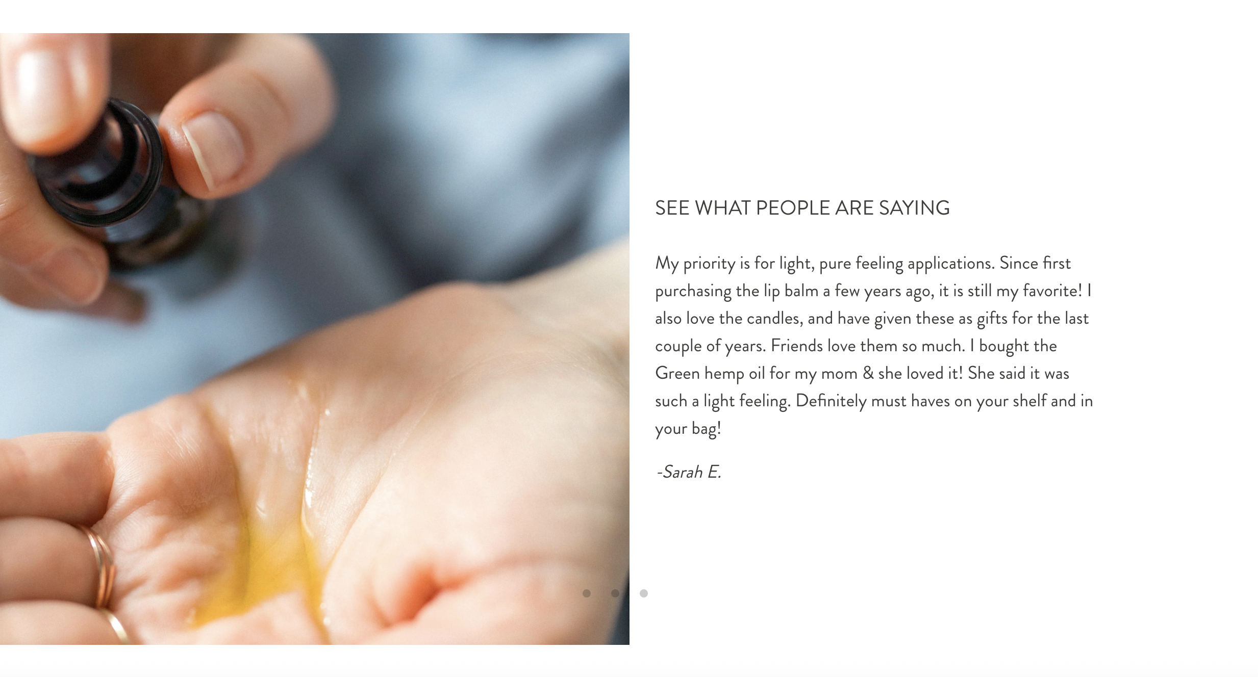 A screenshot of the Kenna Nicole website