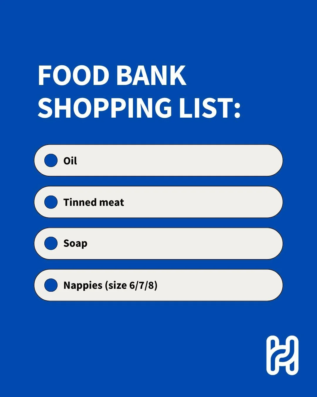 Here is our food bank shopping list for this week. Perhaps you could pick up something off of our list to help our community this week.🛒
