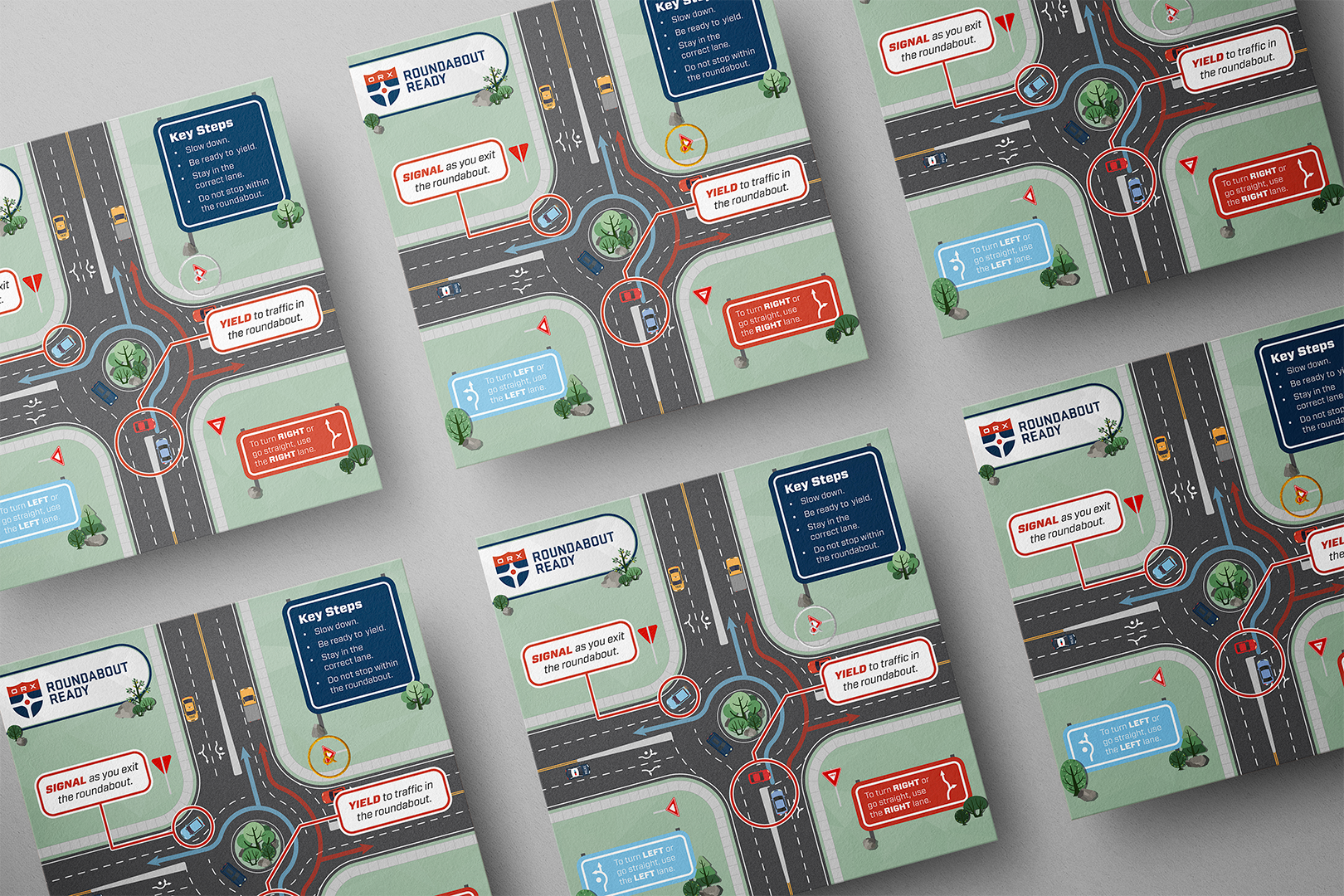 Made in conjunction with our Roundabout Ready campaign (image 1 on this page), we also wanted to clearly communicate to drivers how to properly use a roundabout to maximize safety & efficiency.