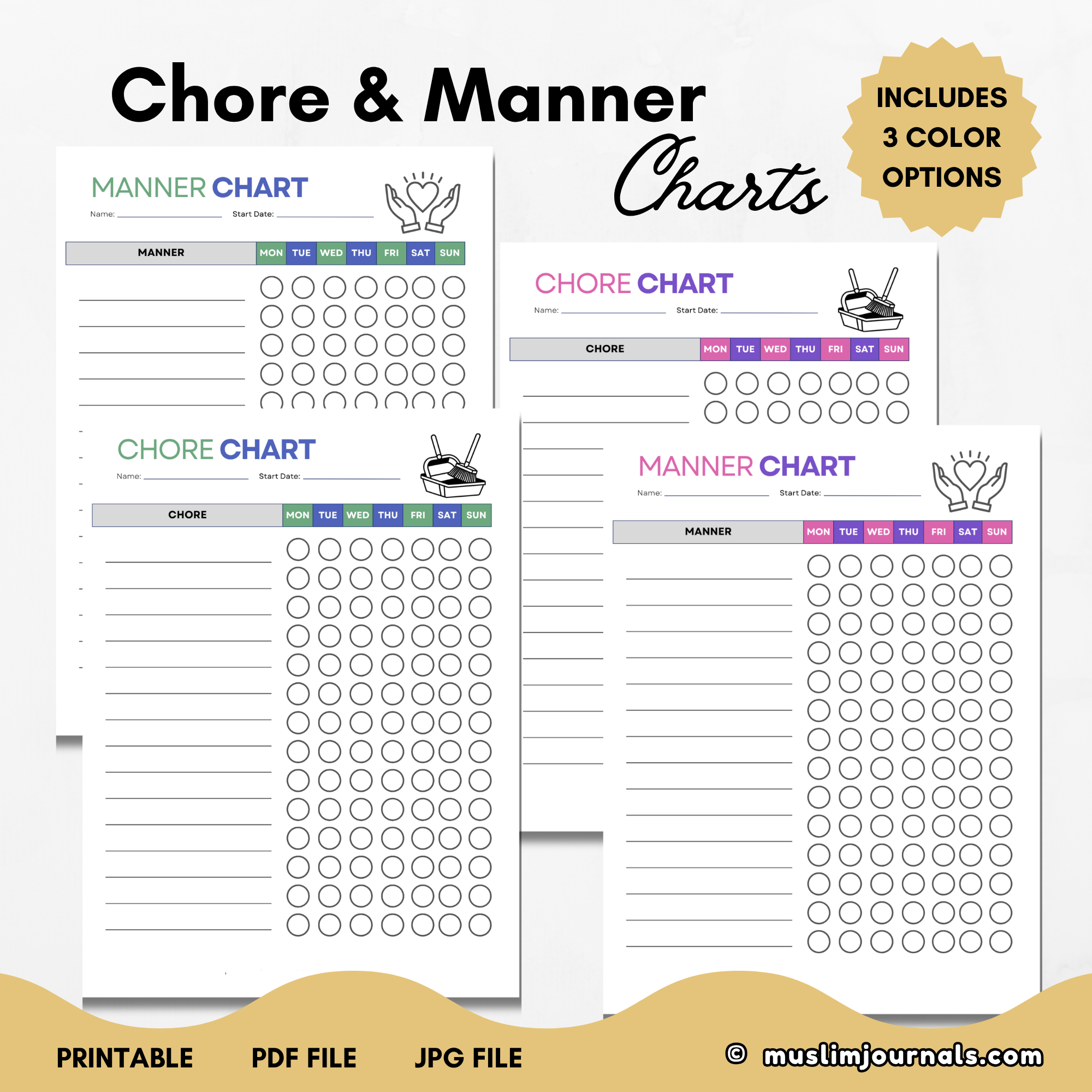 Chore and Manner Chart