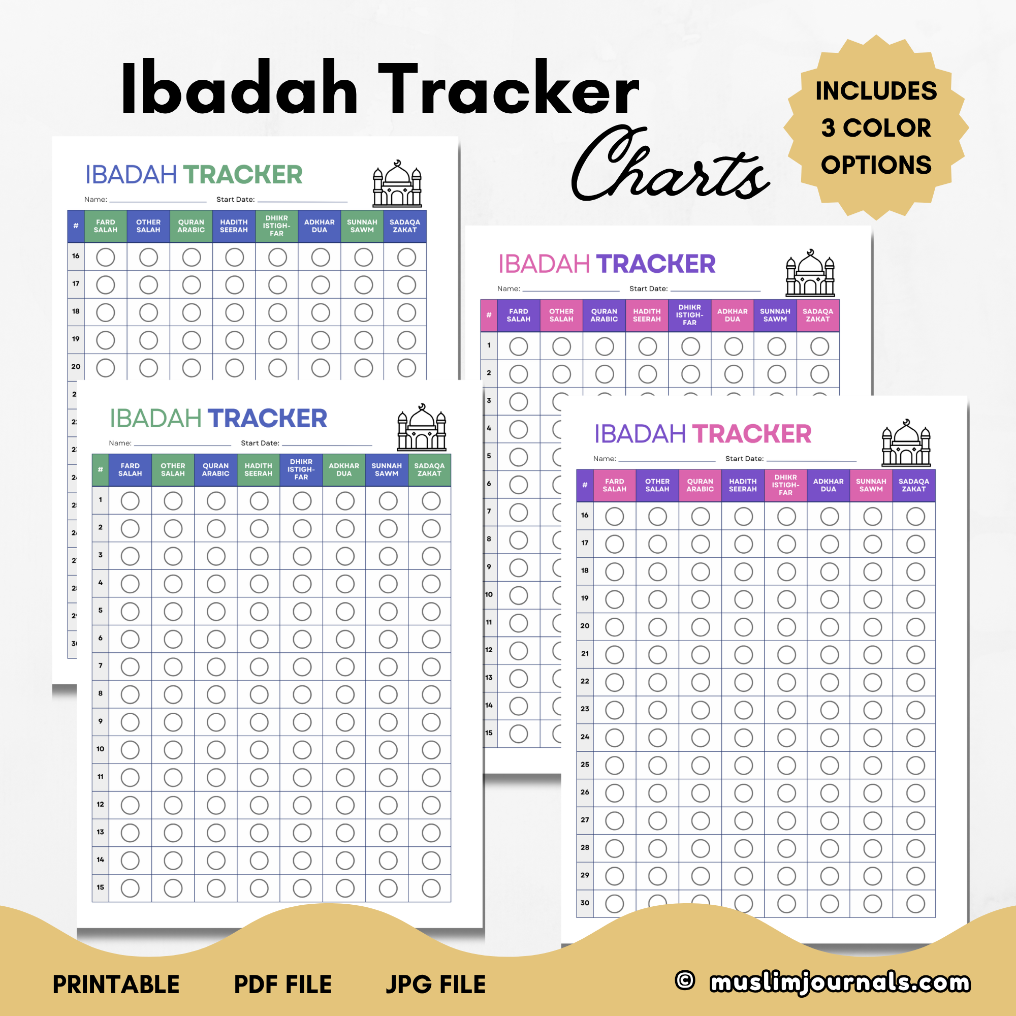 Ibadah Tracker Chart