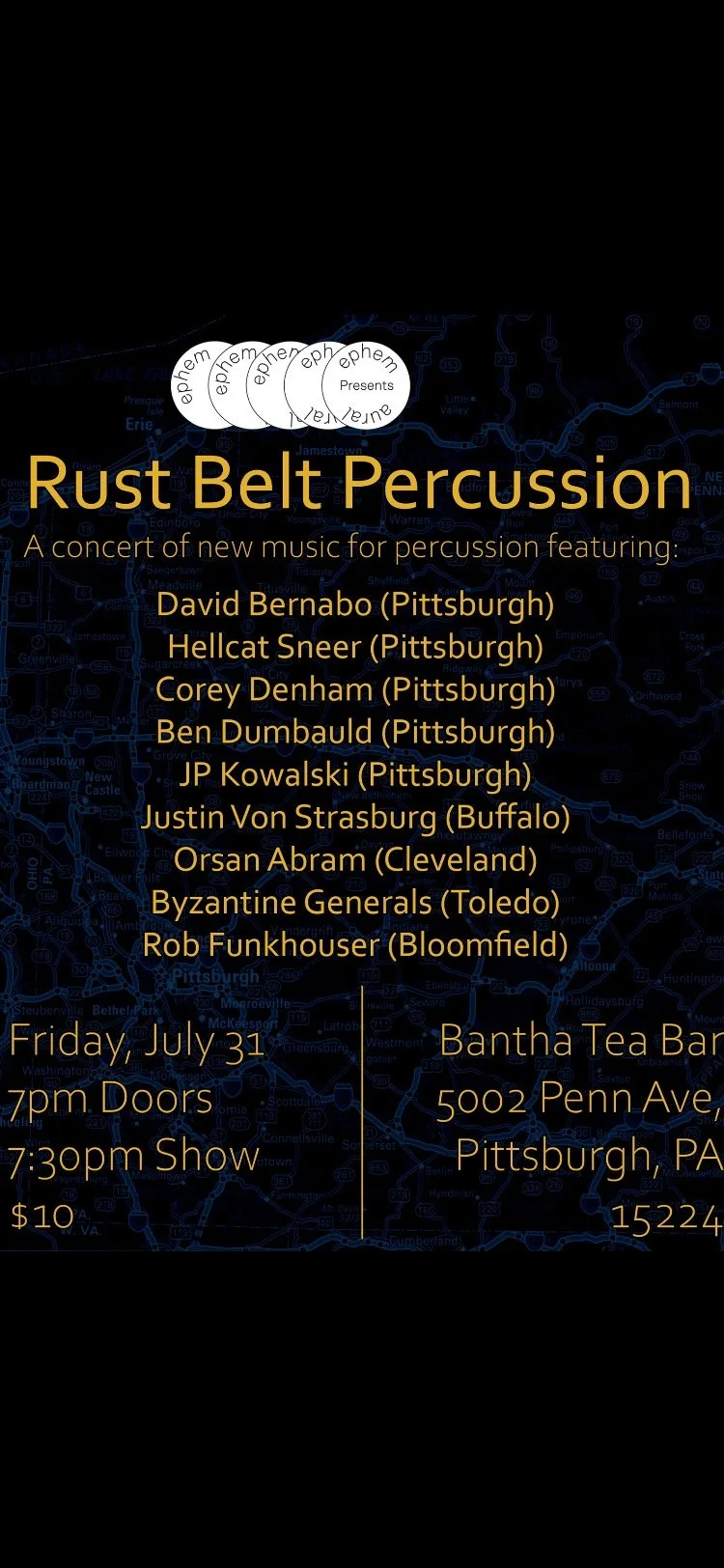 Rust Belt Percussion: A Concert of New Music for Percussion