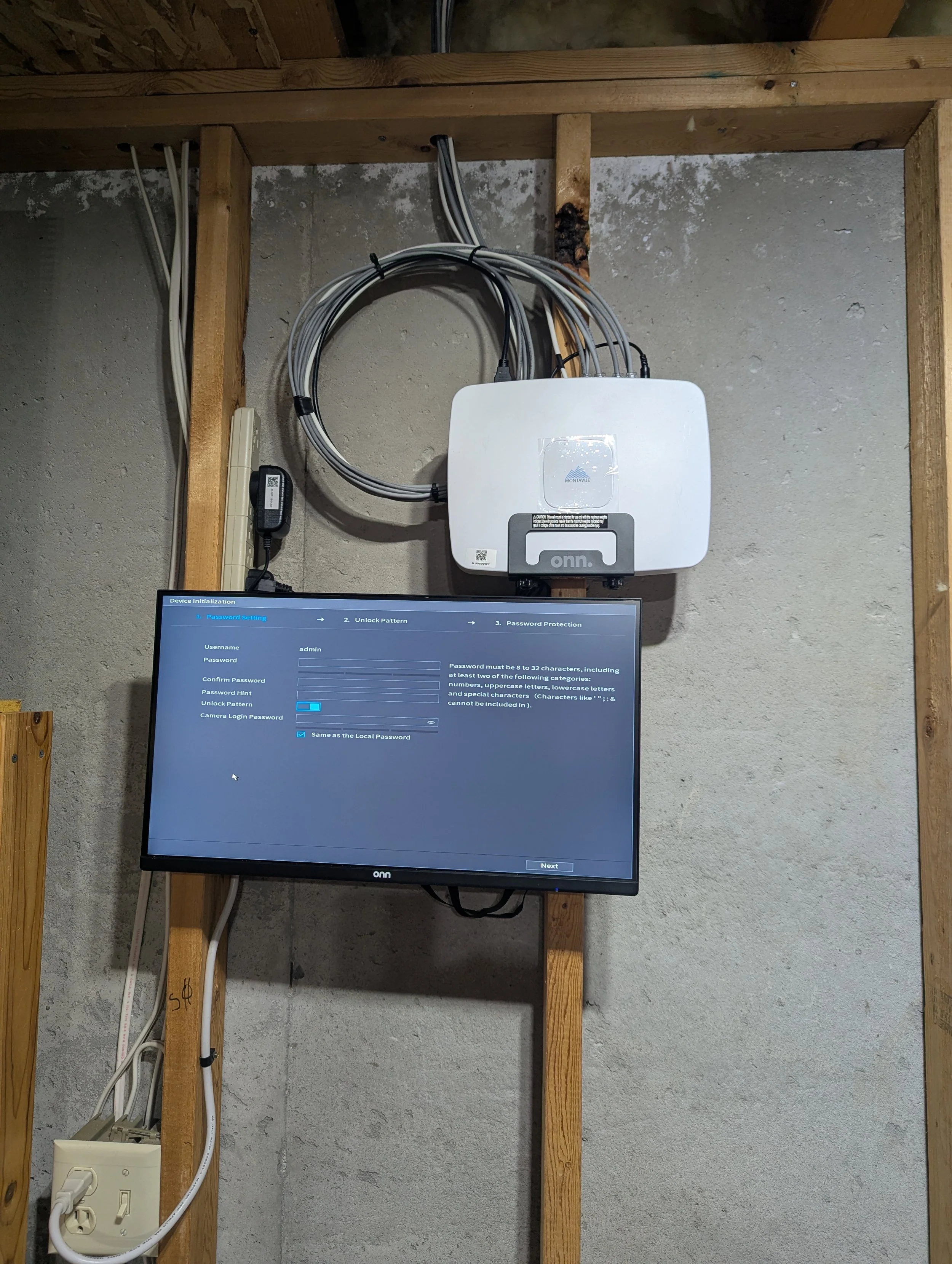 Security camera system installation and NVR setup