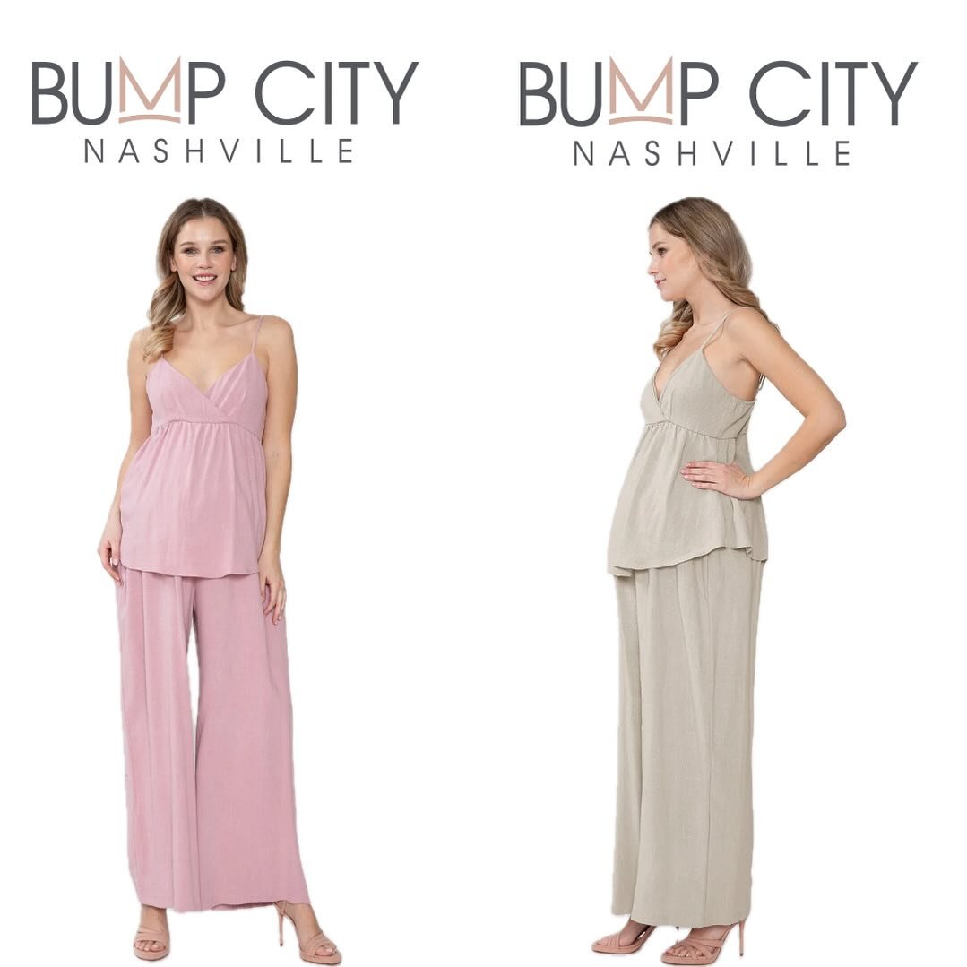 This Linen Pant Set is so chic for spring into summer! 🙌🏻 Choose Pink or Natural then wear for all trimesters &amp; postpartum. 

#maternity #maternityphotoshoot #pregnant #pregnancy #preggo #mama #mom #momlife #momtobe #pregnancyjourney #maternity