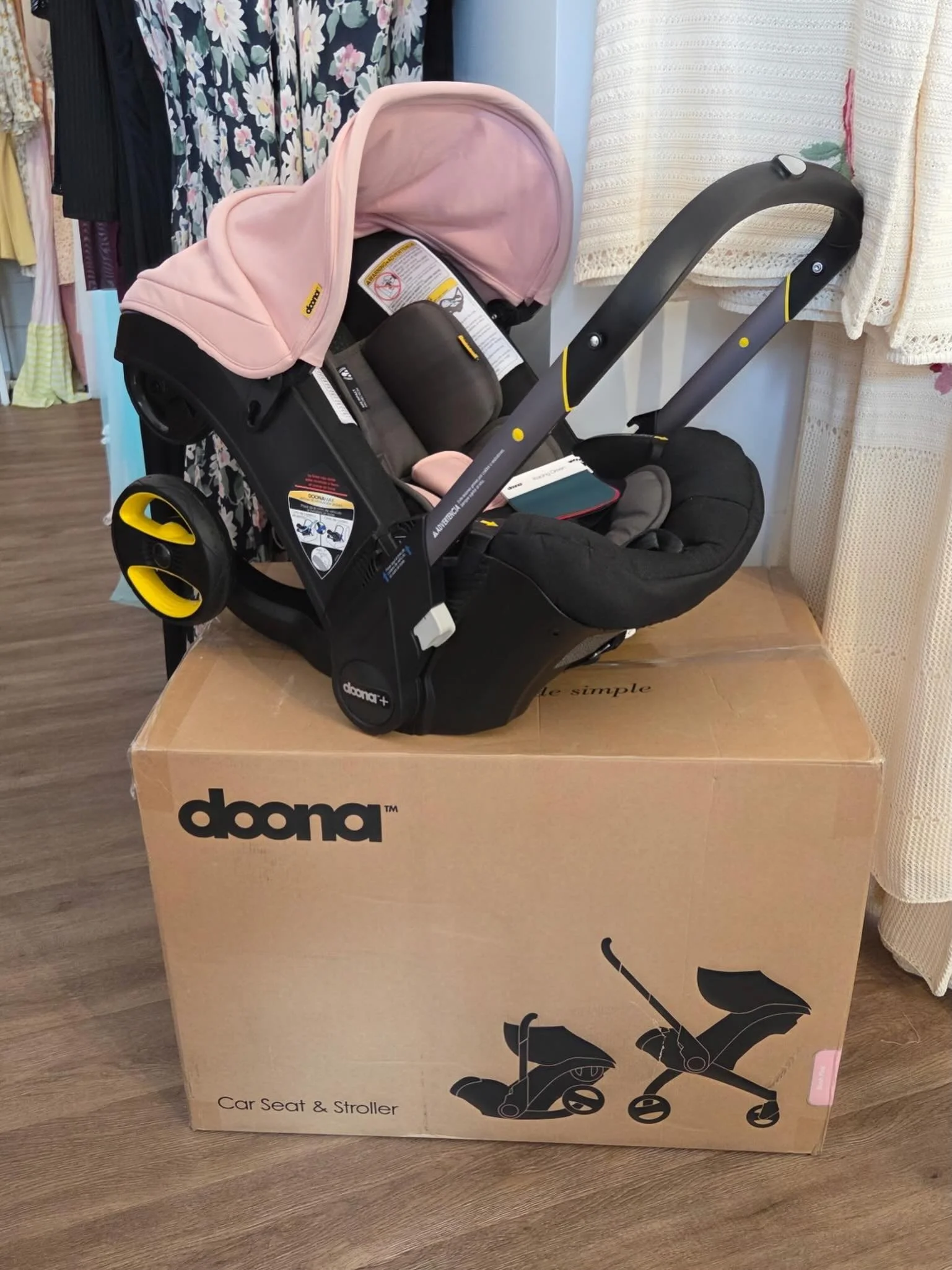 A brand NEW @doonausa in pink is in-stock and ready for pickup at @bumpcity_nash 💕💕😍😍

#doona #stroller #newmom #nashville