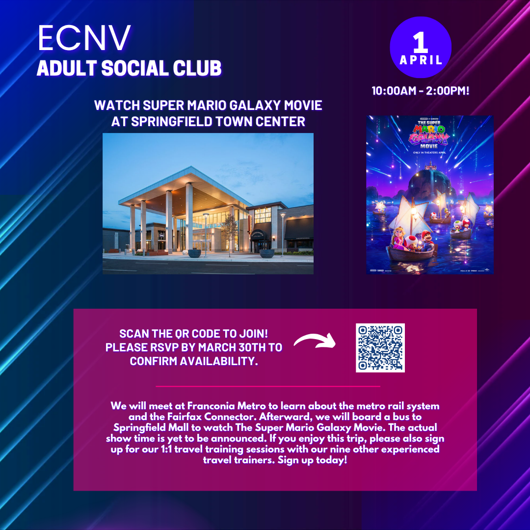 April 2026 Adult Social Outing —  Springfield Town Center and The Super Mario Galaxy Movie