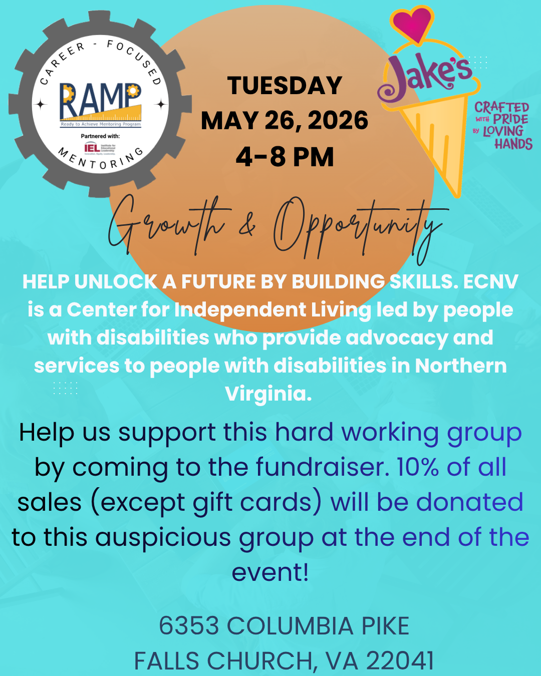 Jake's Ice Cream Fundraiser for RAMP