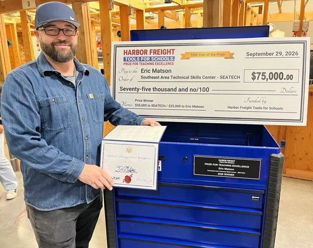 SEATech Construction Technology Instructor Eric Matson Wins National Teaching Excellence Award!