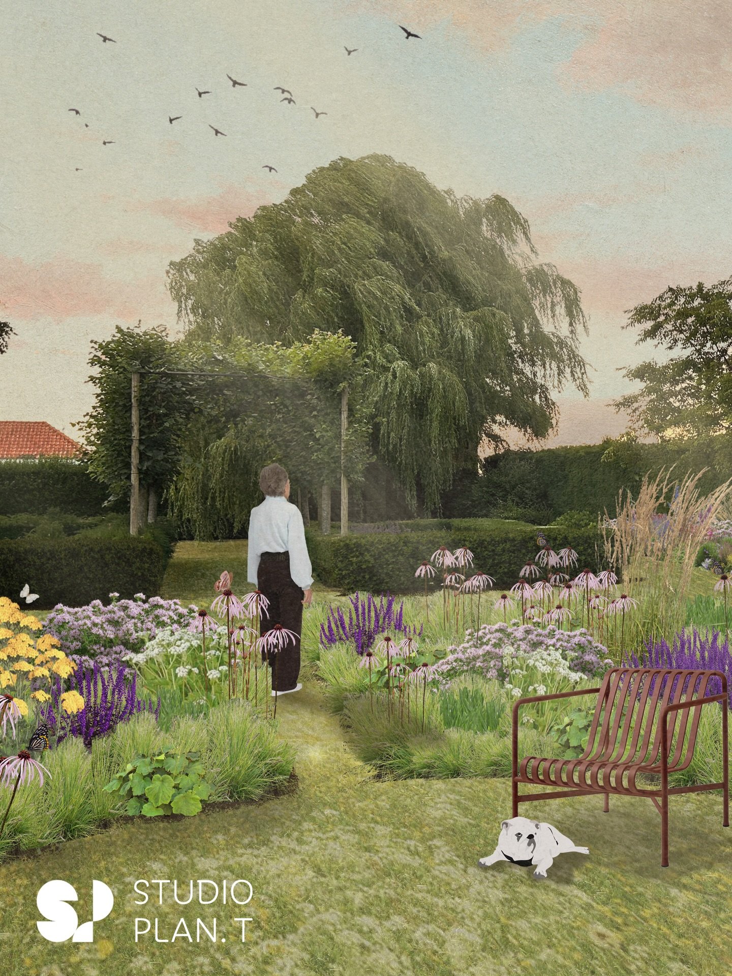 A visualisation for a beautiful project that will be implemented this year. It shows a mixed planting style, where a lot of perennials and grasses are combined.

The client&rsquo;s initial request was simply to find a solution for a large pit in the 