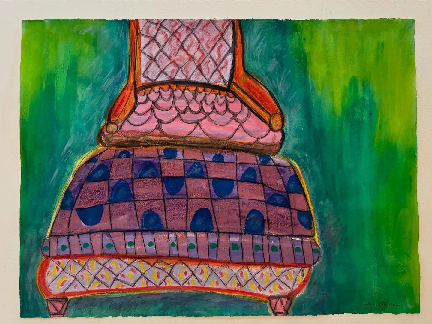 Life Force, 2025 (graphite, color, watercolor, and chalk pencils, ink sticks, gouache, 22 1/2” x 30”)