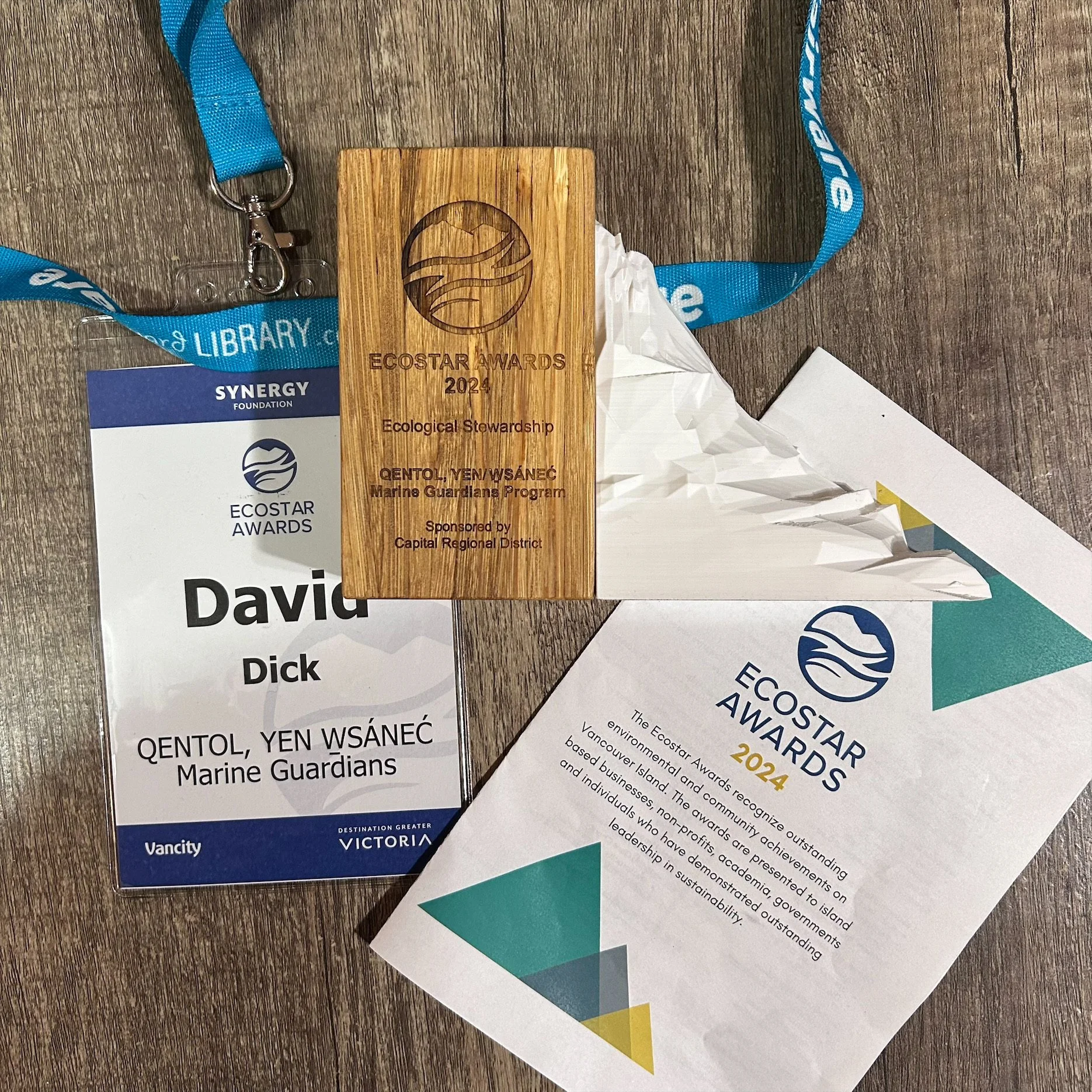 We Won! 

We are very excited to announce that the QENTOL, YEN W̱S&Aacute;NEĆ Marine Guardians have been named the winner of the Ecological Stewardship award at the 2024 Ecostar Awards! H&Iacute;SWKE SIEM to the Synergy Foundation, the Capital Region