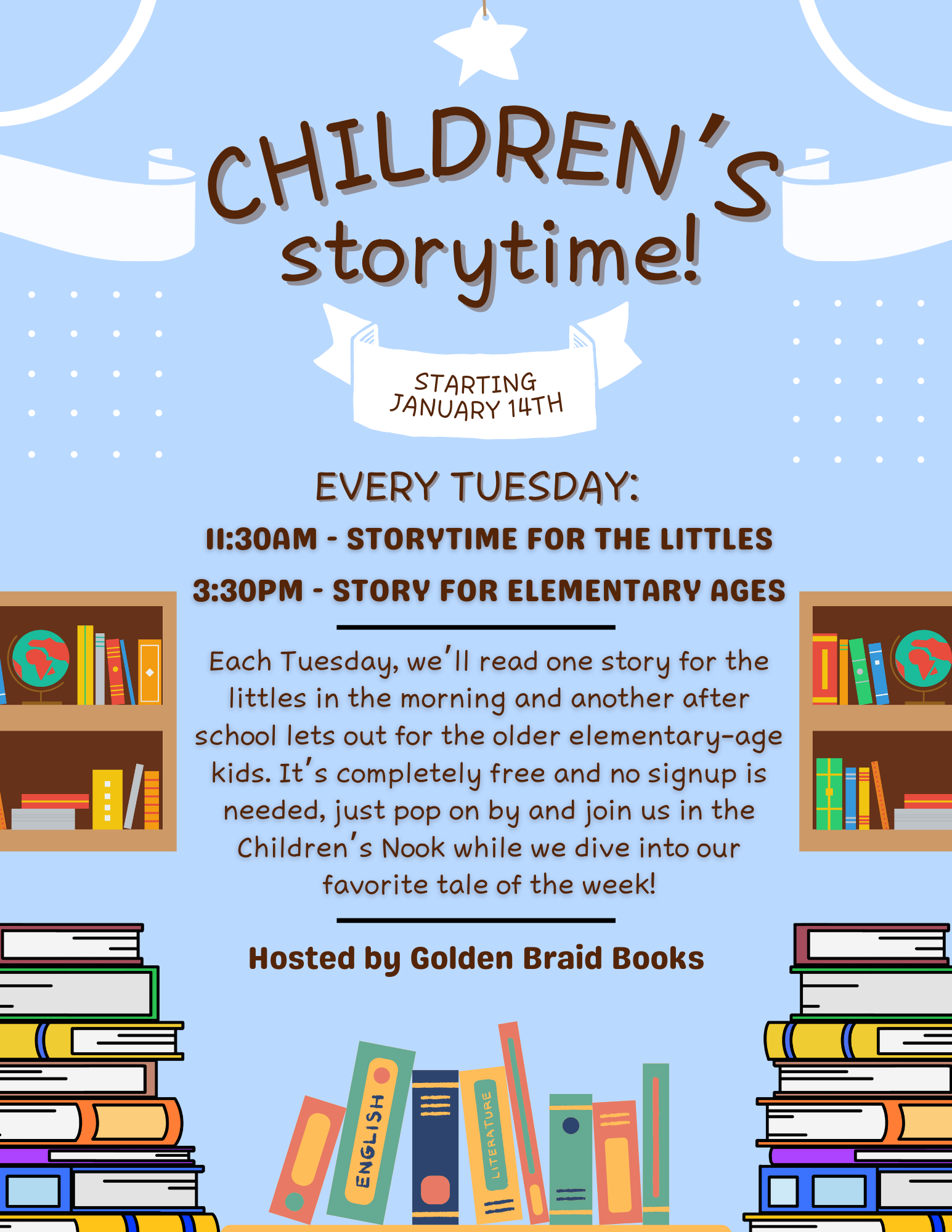 Storytime in the Children's Nook!