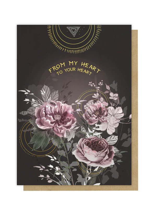 Card art is several decorative flowers.