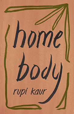 Book cover with a light brown background and an olive green scribbled line-work border
