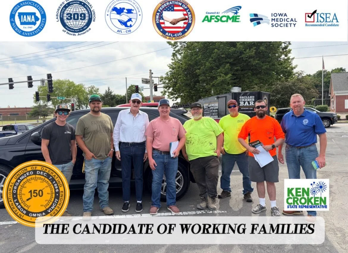 As the candidate of working families, I&rsquo;m honored by the support of campaign volunteer door-knockers✊from Operating Engineers Local 150 

Thank you, @local150