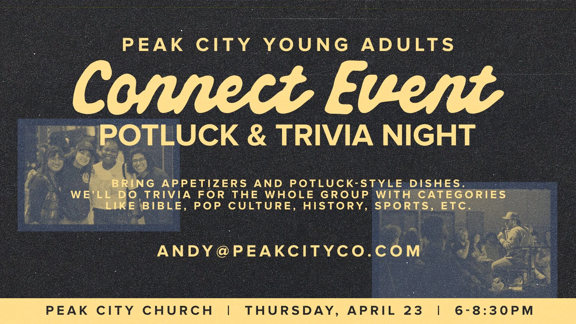 Young Adults Connect Event: Potluck & Trivia Night