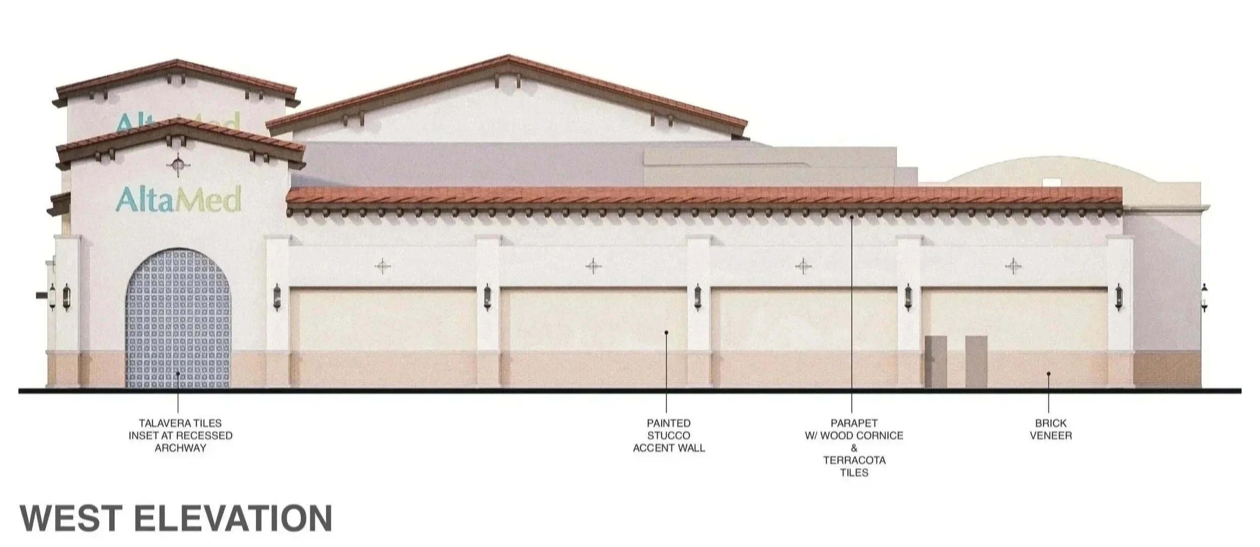 BLD Inc commerical medical facility in Pico Rivera, California explores multiple architectural approaches balancing functionality, patient experience, and community identity