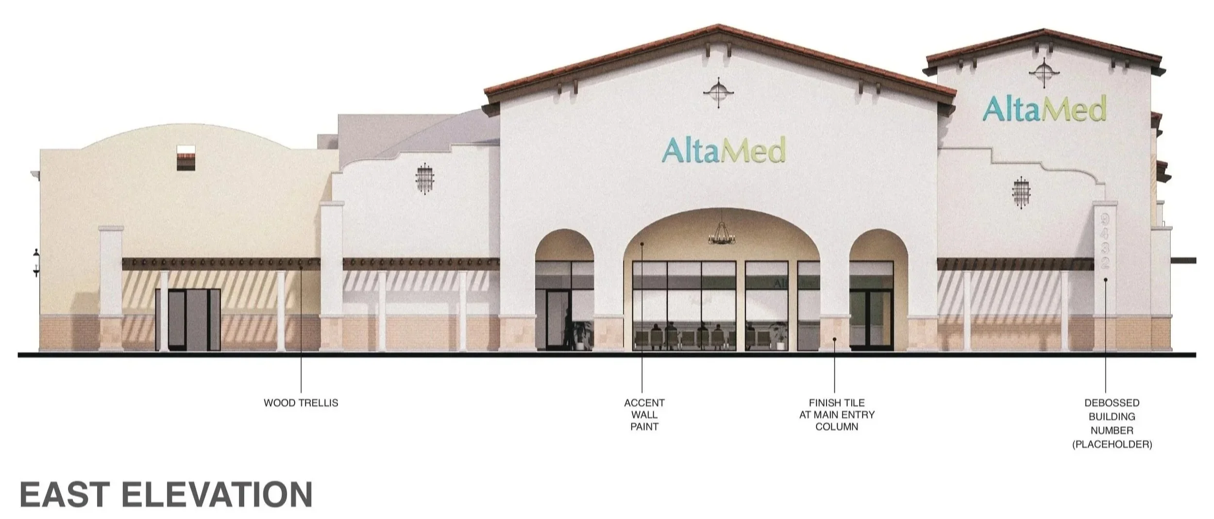 BLD Inc commerical medical facility in Pico Rivera, California explores multiple architectural approaches balancing functionality, patient experience, and community identity