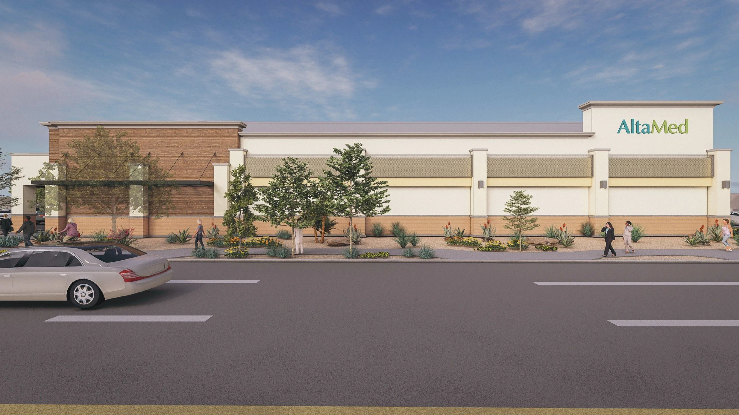 BLD Inc commerical medical facility in Pico Rivera, California explores multiple architectural approaches balancing functionality, patient experience, and community identity