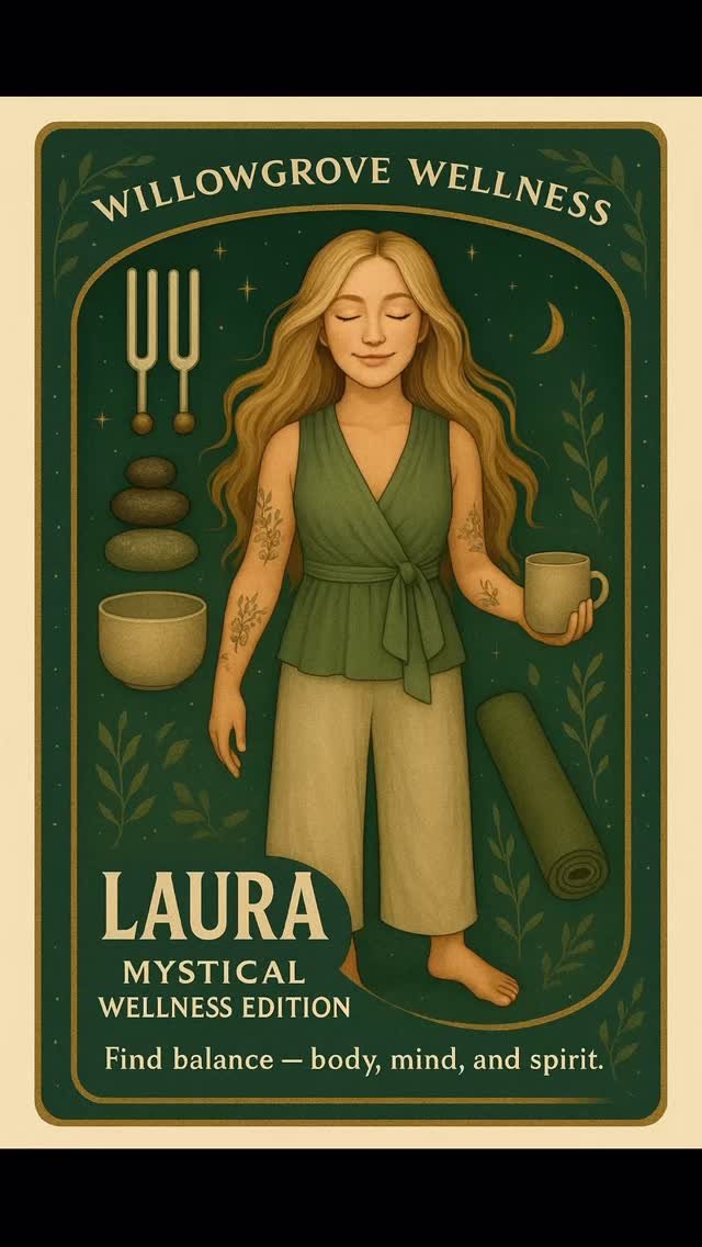 ✨ Mystical Wellness Edition✨ (not quite AI, but close 😆)
A little tarot-inspired magic to celebrate the healing journey at Willowgrove Wellness 🌿
This card reflects the essence of what I offer — a calm space to find balance in body, mind, and