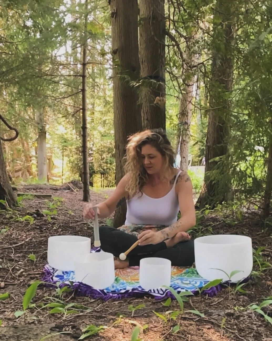 ✨When the noise of the world gets a little too loud, I often return to the trees.
Among the rustle of leaves and the steady rhythm of my breath, the bowls begin to sing.
Sound has a way of cutting through the fog…
of softening the edges, real