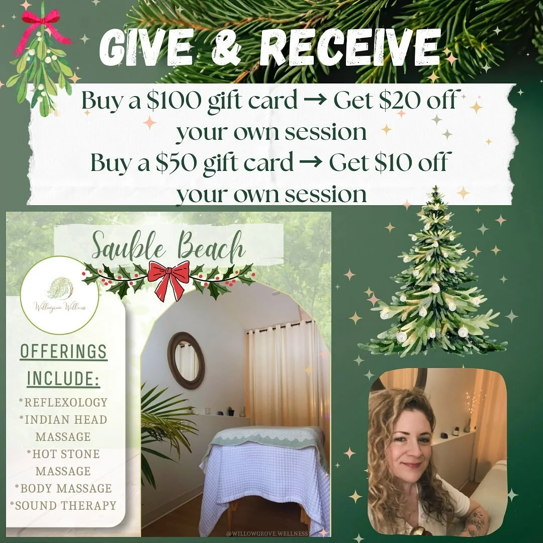 ✨𝐆𝐢𝐯𝐞 𝐭𝐡𝐞 𝐆𝐢𝐟𝐭 𝐨𝐟 𝐃𝐞𝐞𝐩 𝐑𝐞𝐬𝐭✨

This Christmas, offer someone you love the chance to exhale&hellip;
A moment wrapped in warmth, calm, and renewal.🎄

Choose from Reflexology, Hot Stone Massage, Indian Head Massage, Reiki, Sound Hea