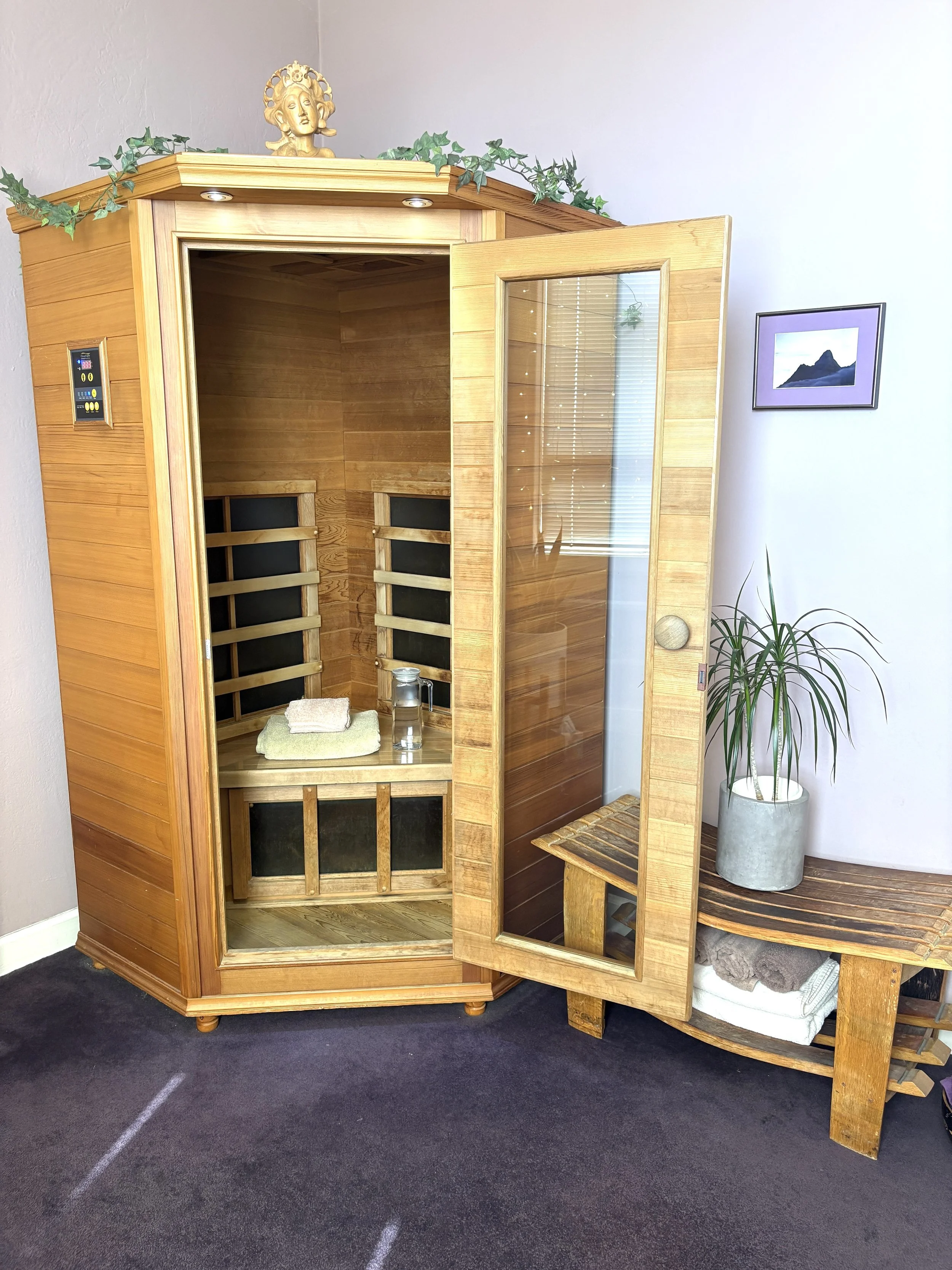 Private Infrared Sauna room at Body Harmony, San Francisco
