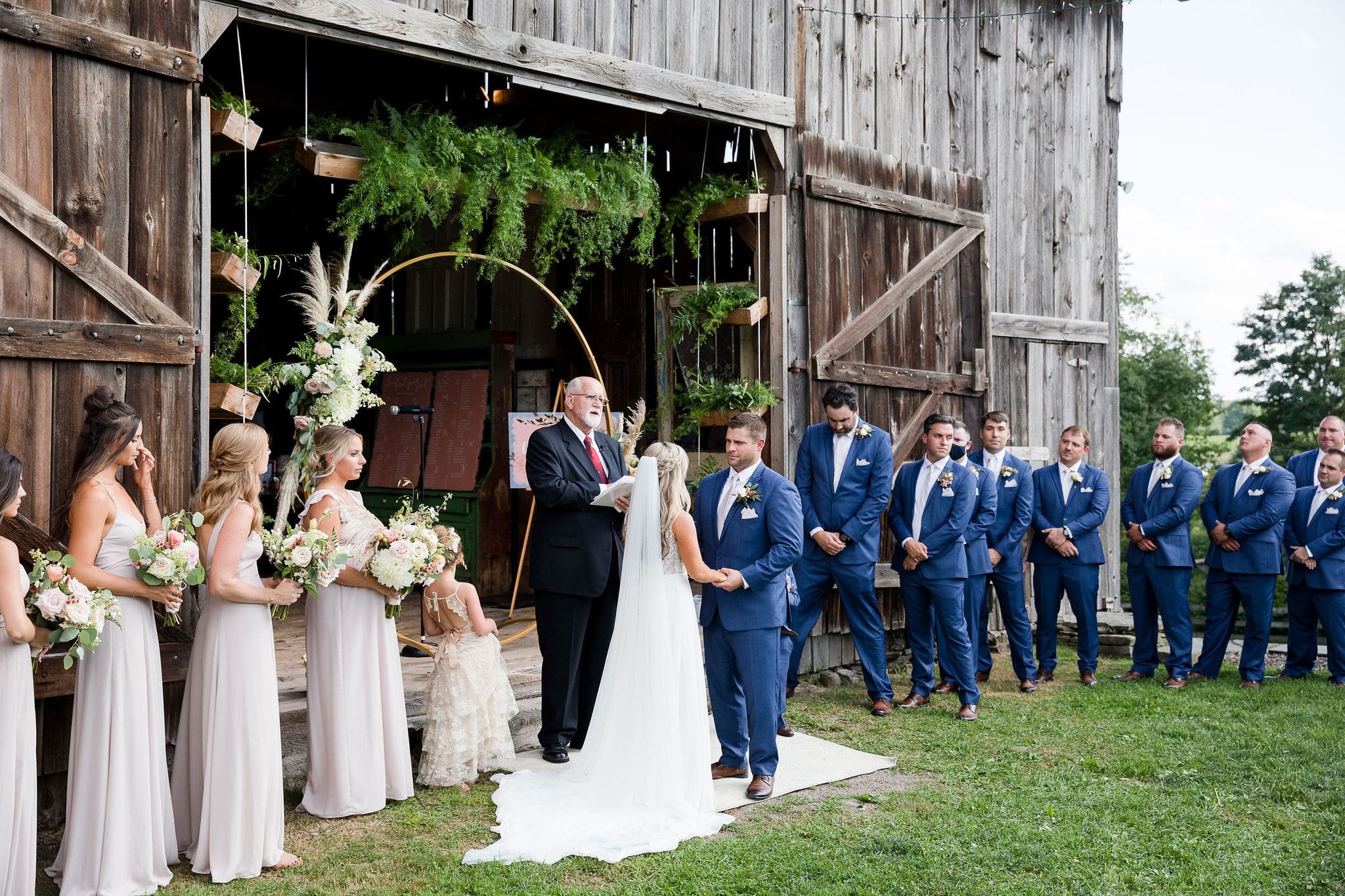 Wedding Party at Fox Hill Farm in Honesdale PA.jpg