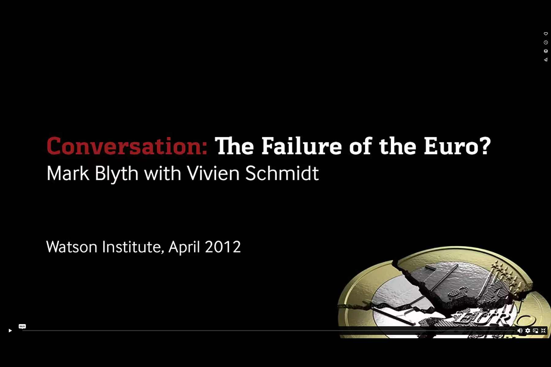 Conversation: The Failure of the Euro?