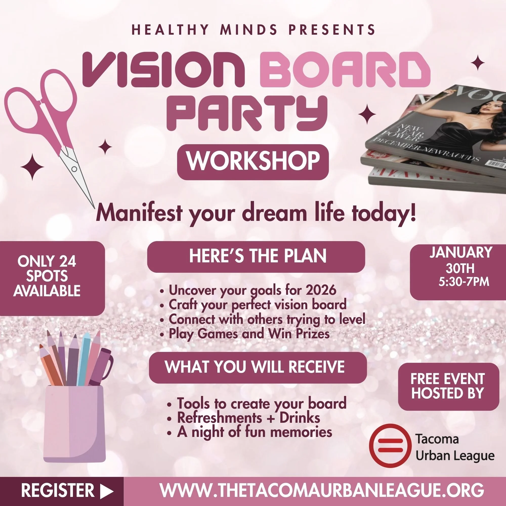Healthy Minds Vision Board Party Workshop