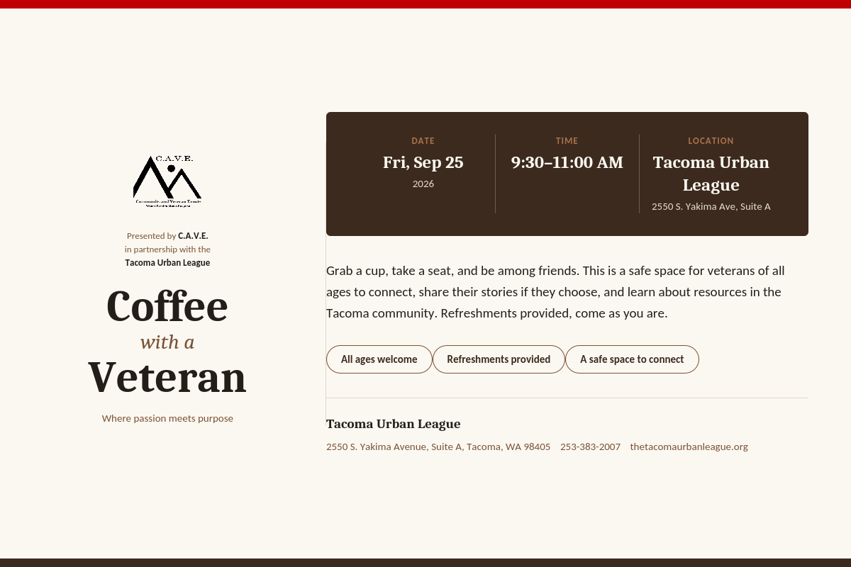 Coffee with a Veteran 