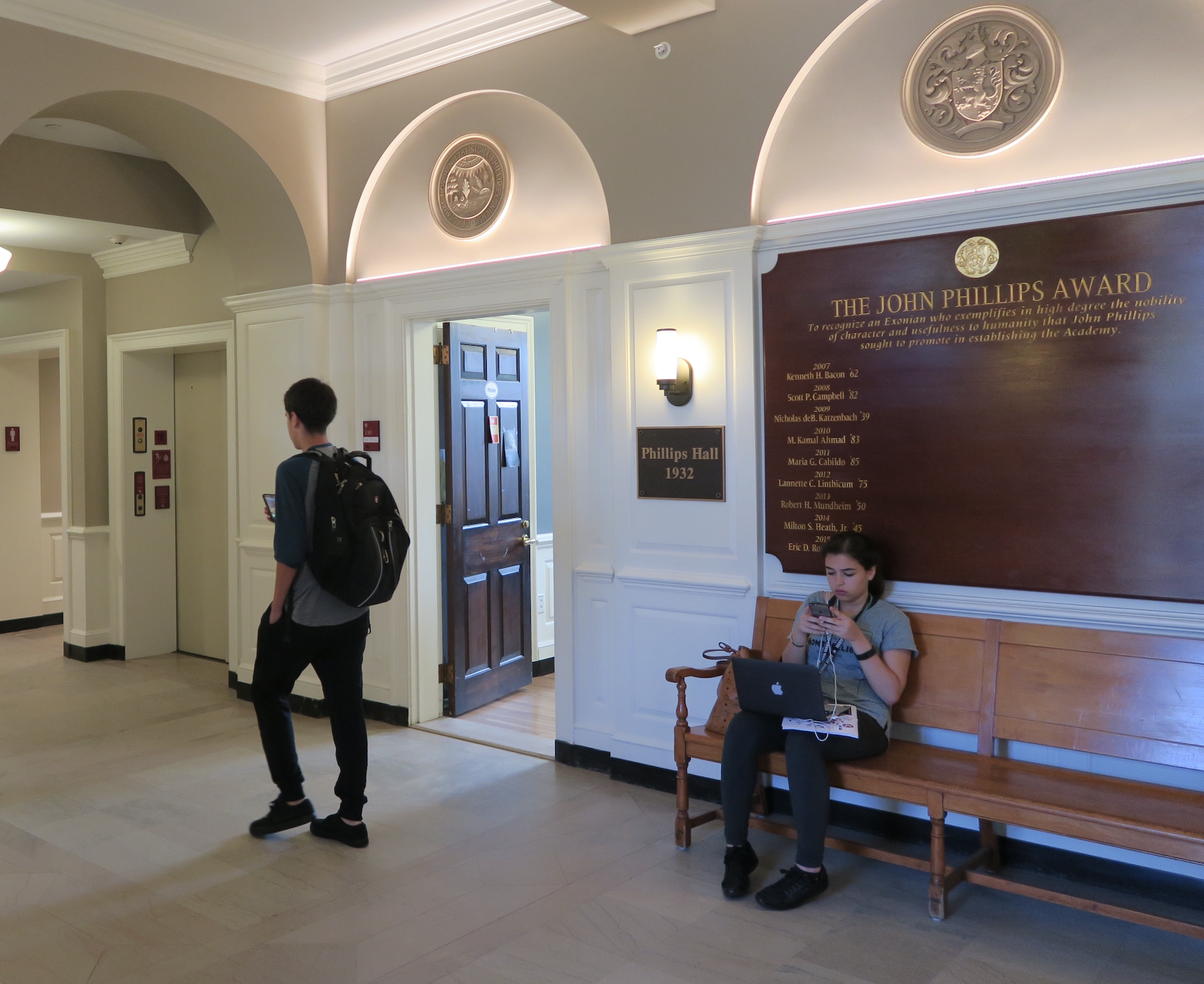 Phillips Exeter Academyの校舎内の様子