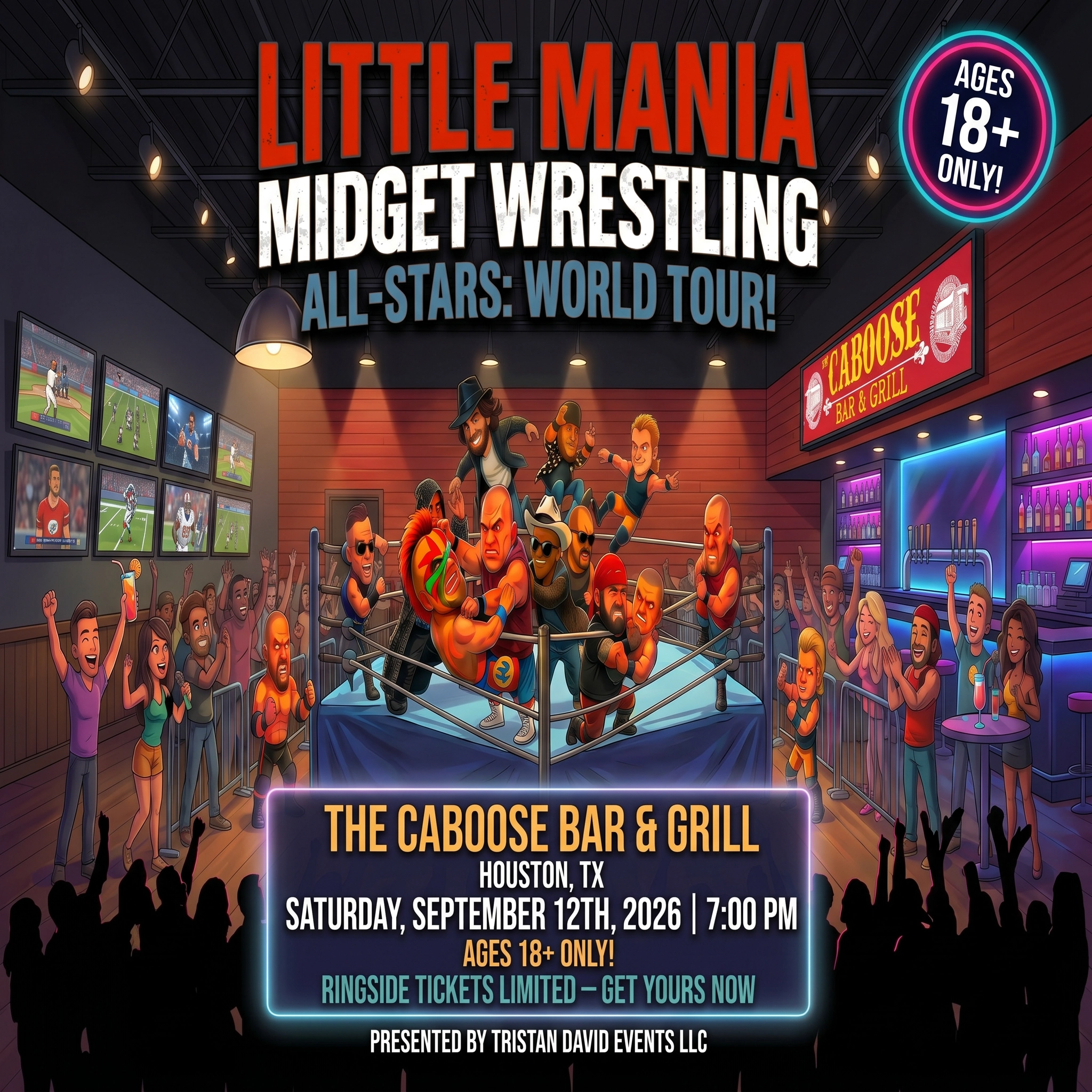 Little Mania: Saturday, September 12th, 2026, at 7:00 PM at The Caboose Bar & Grill in Houston, TX!