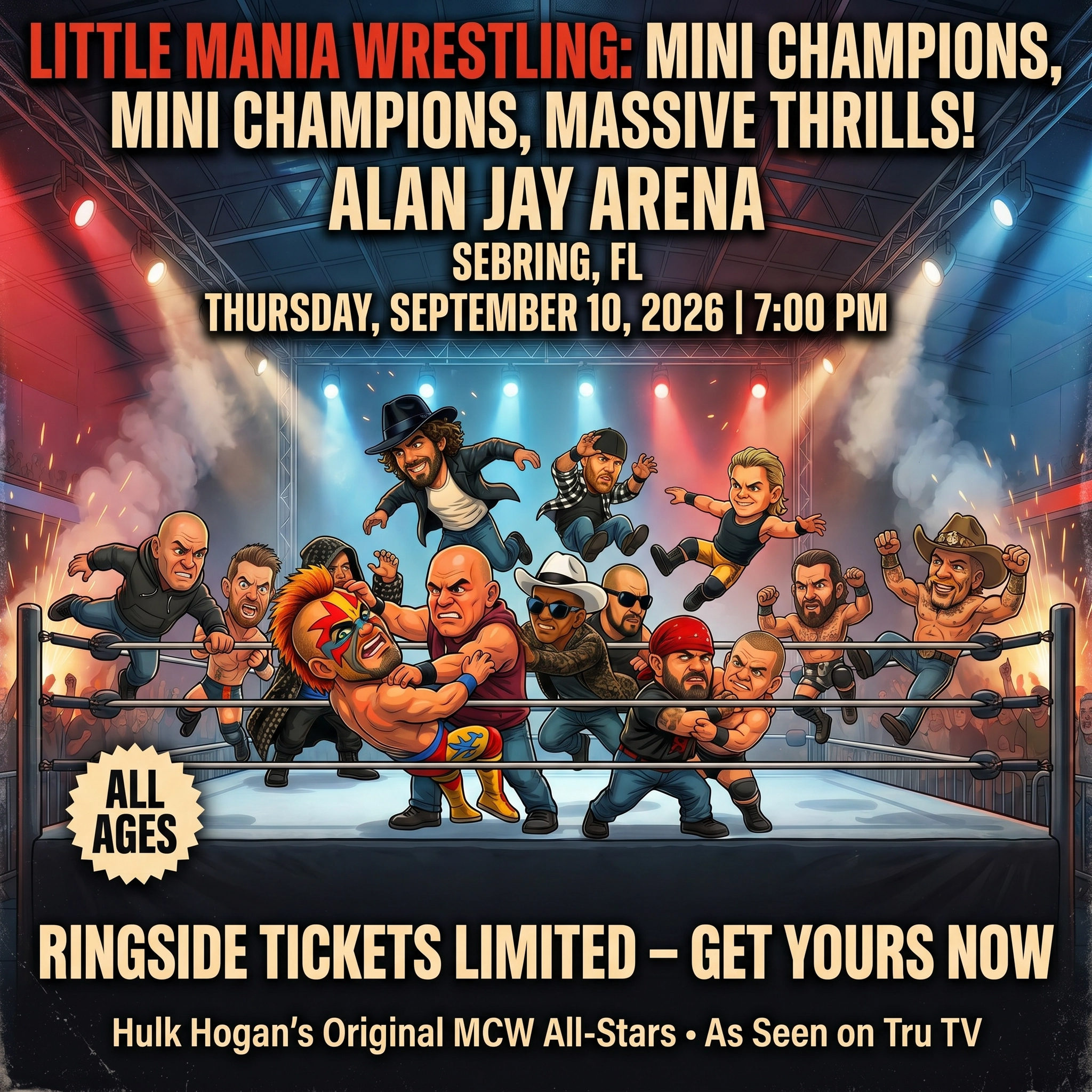 Little Mania: Thursday, September 10th, 2026, at 7:00 PM at Alan Jay Arena in Sebring, FL!