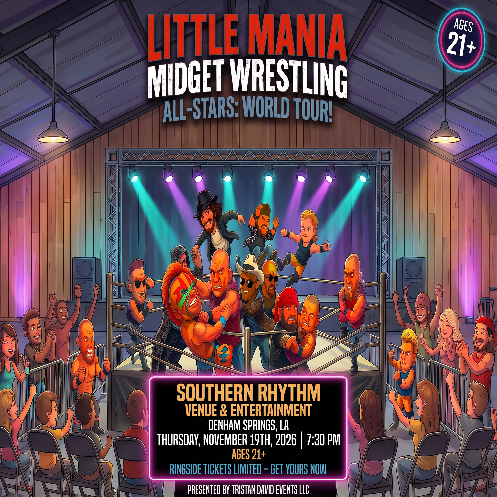 Little Mania: Thursday, November 19th, 2026, at 7:30 PM at Southern Rhythm Venue & Entertainment in Denham Springs, LA!
