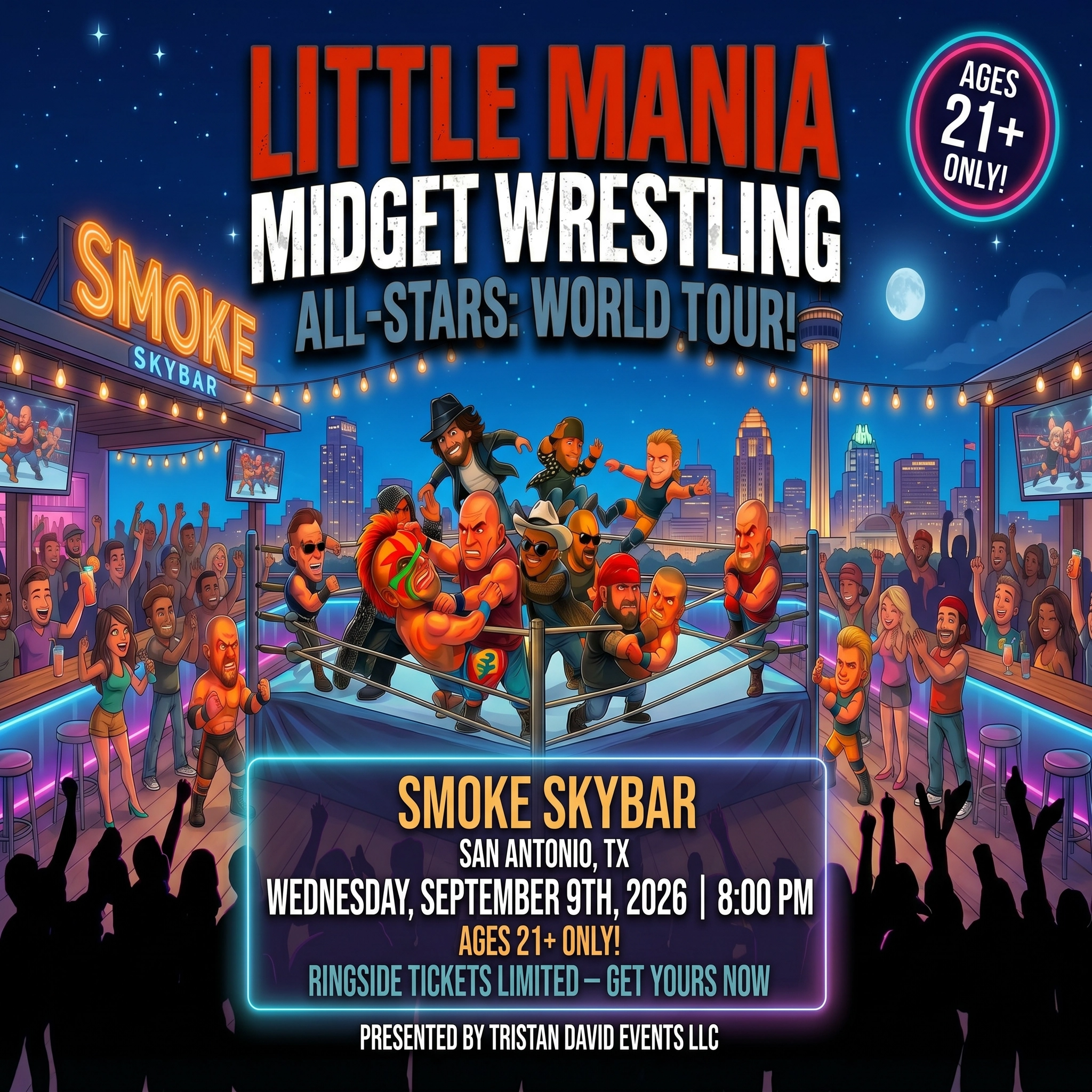 Little Mania: Wednesday, September 9th, 2026, at 8:00 PM at Smoke Skybar in San Antonio, TX!