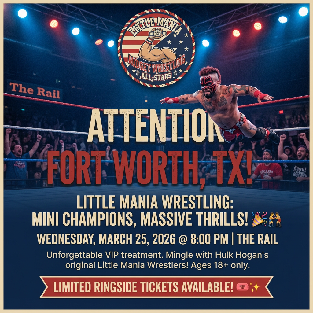 Little Mania: Wednesday, March 25th, 2026, at 8:00 PM at The Rail in Fort Worth, TX!