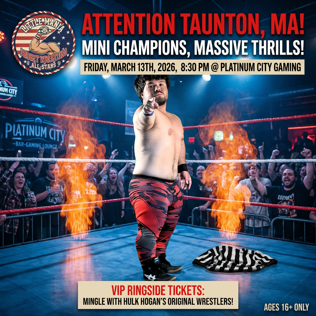 Little Mania: Friday, March 13th, 2026, at 8:30 PM at Platinum City Gaming -Bar-Gaming Lounge in Taunton, MA!