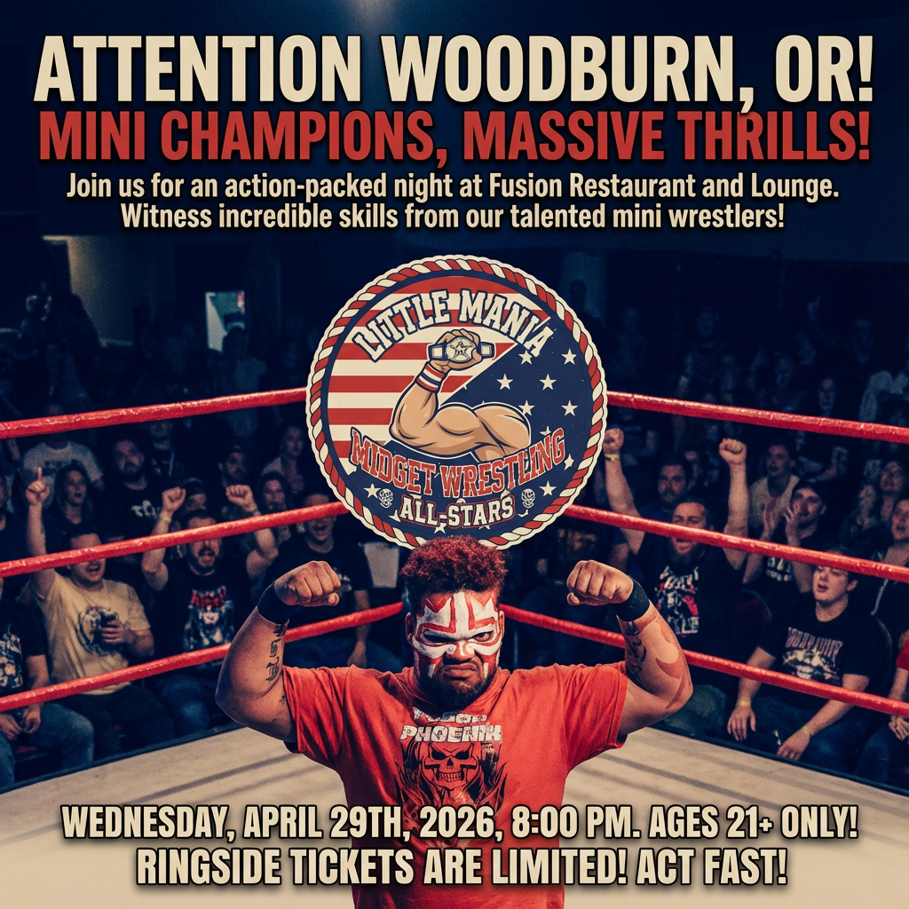 Little Mania: Wednesday, April 29th, 2026, at 8:00 PM at Fusion restaurant and Lounge in Woodburn, OR!