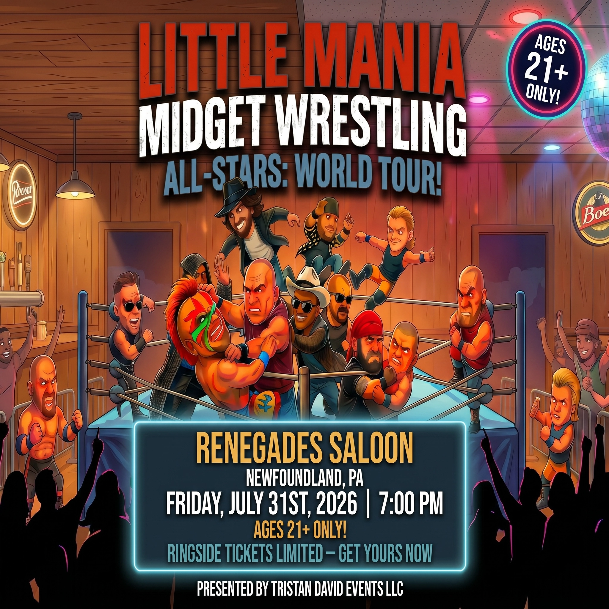 Little Mania: Friday, July 31st, 2026, at 7:00 PM at Renegades Saloon in Newfoundland, PA!