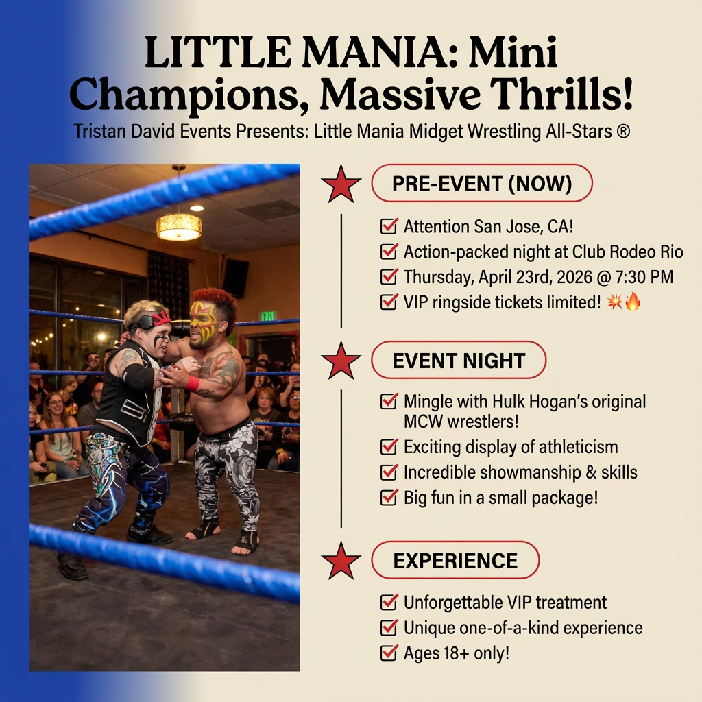 Little Mania: Thursday, April 23rd, 2026, at 7:30 PM at Club Rodeo Rio in San Jose, CA!